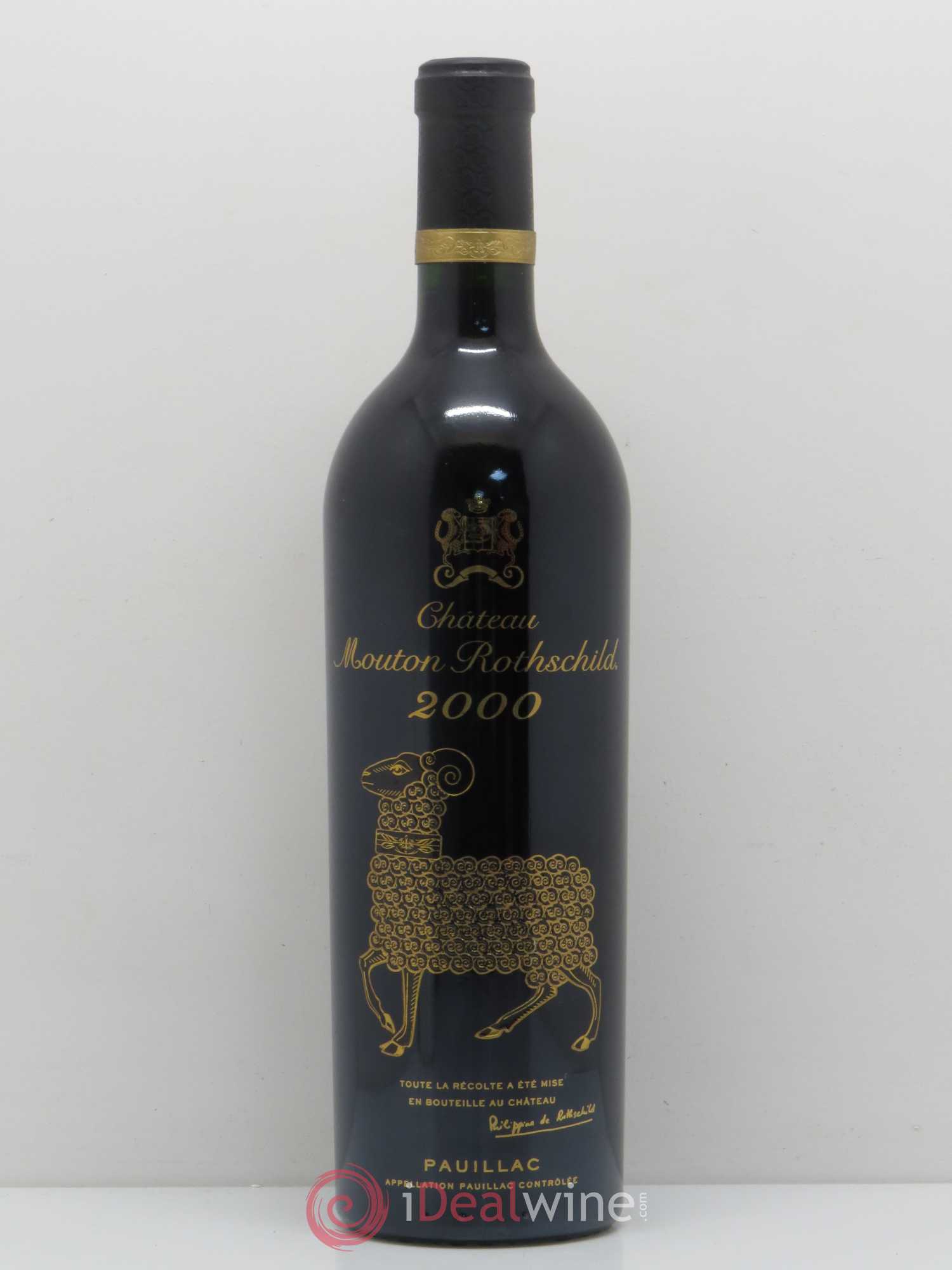 Château Mouton Rothschild 1er Grand Cru Classé 2000 - Lot de 1 bouteille - 0