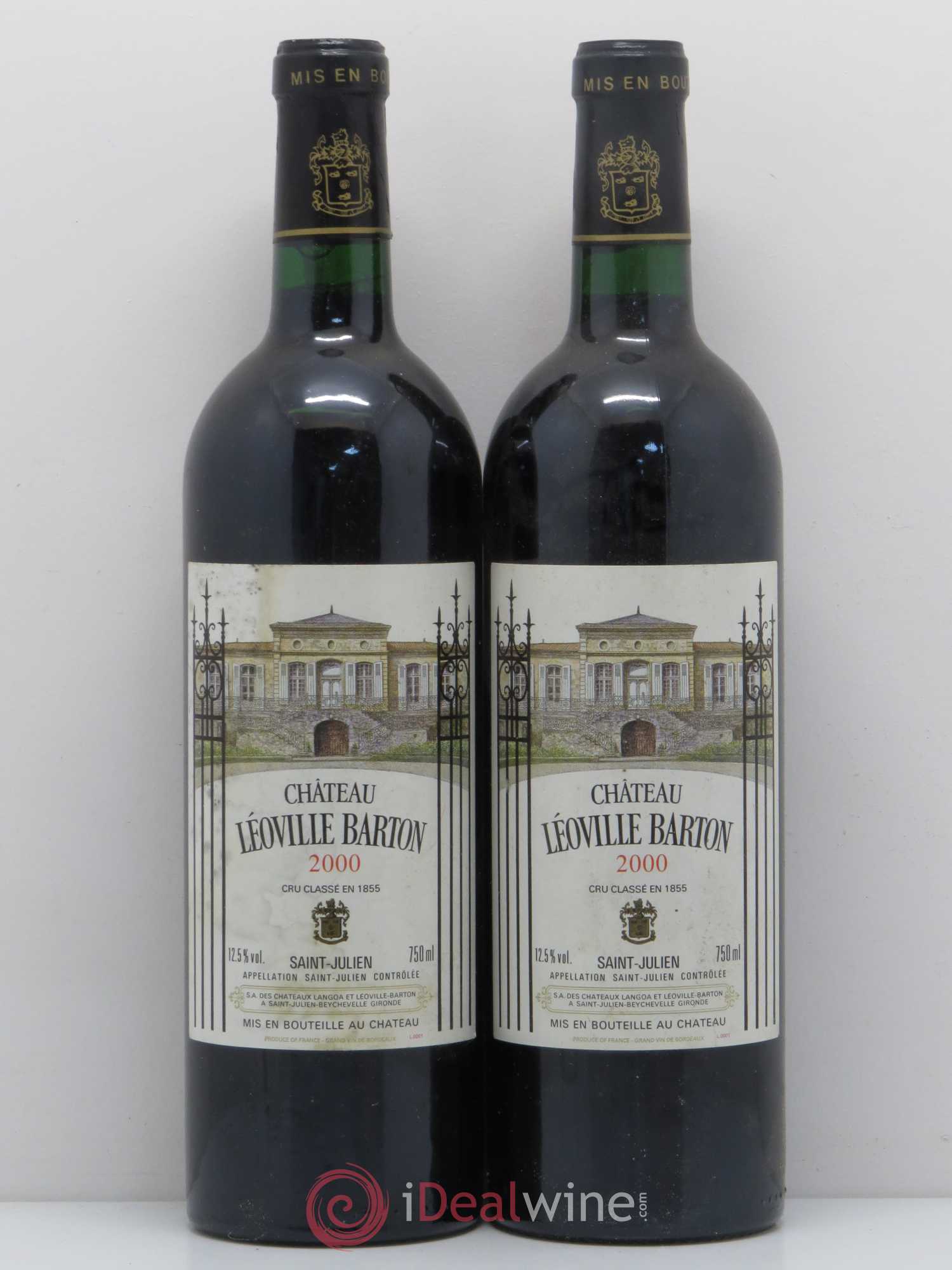 Château Léoville Barton 2ème Grand Cru Classé 2000 - Lot de 2 bouteilles - 0