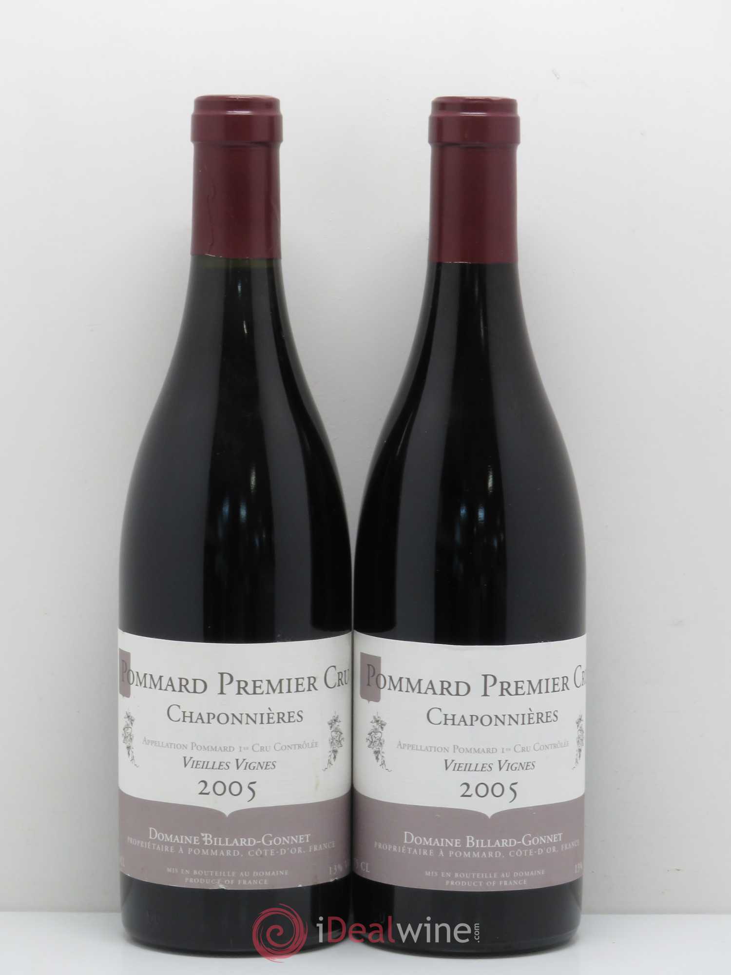 Pommard 1er Cru Chaponnières Vieilles Vignes Domaine Billard Gonnet 2005 - Posten von 2 Flaschen - 0