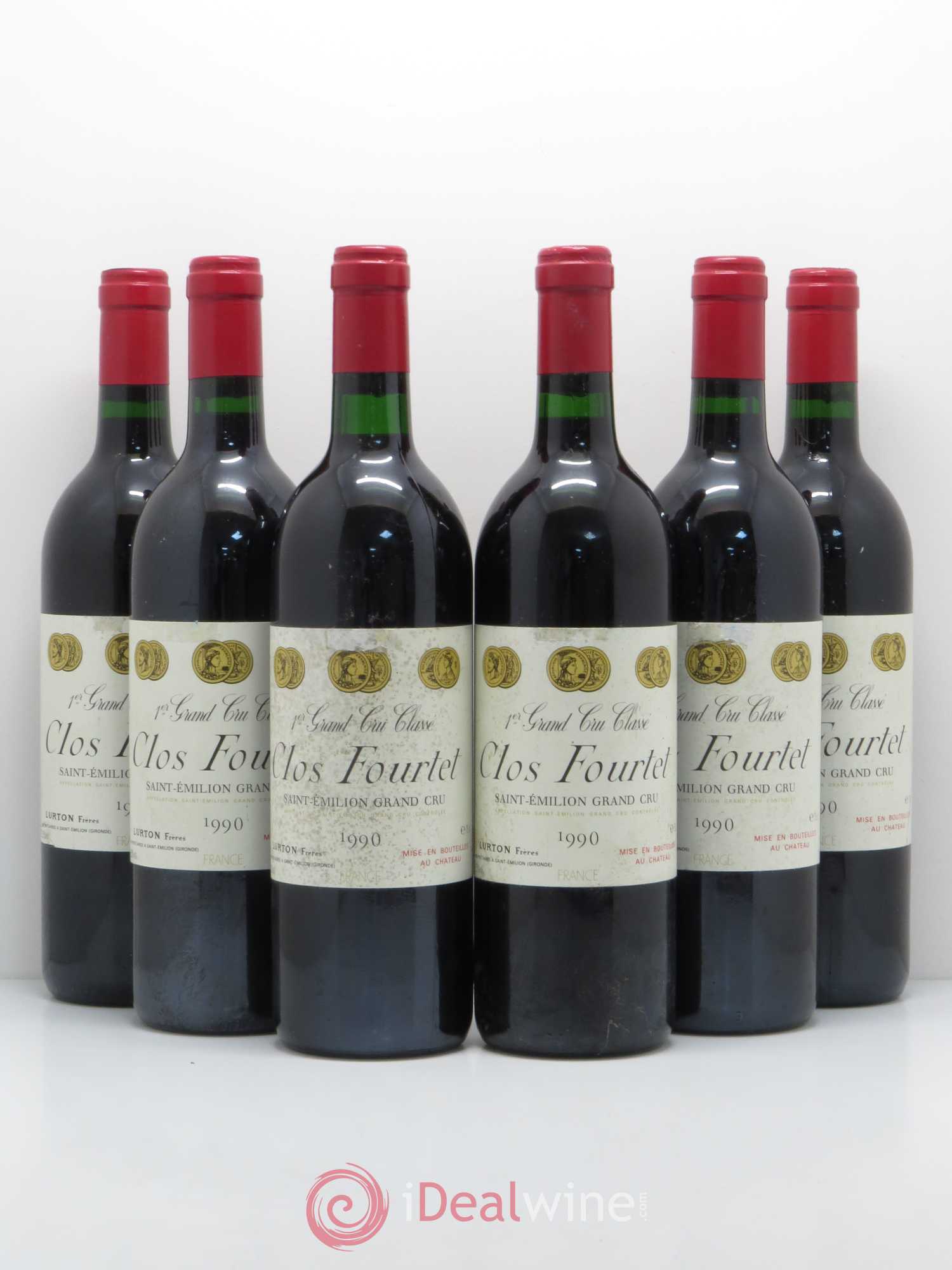 Clos Fourtet 1er Grand Cru Classé B 1990 - Lot de 6 bouteilles - 0