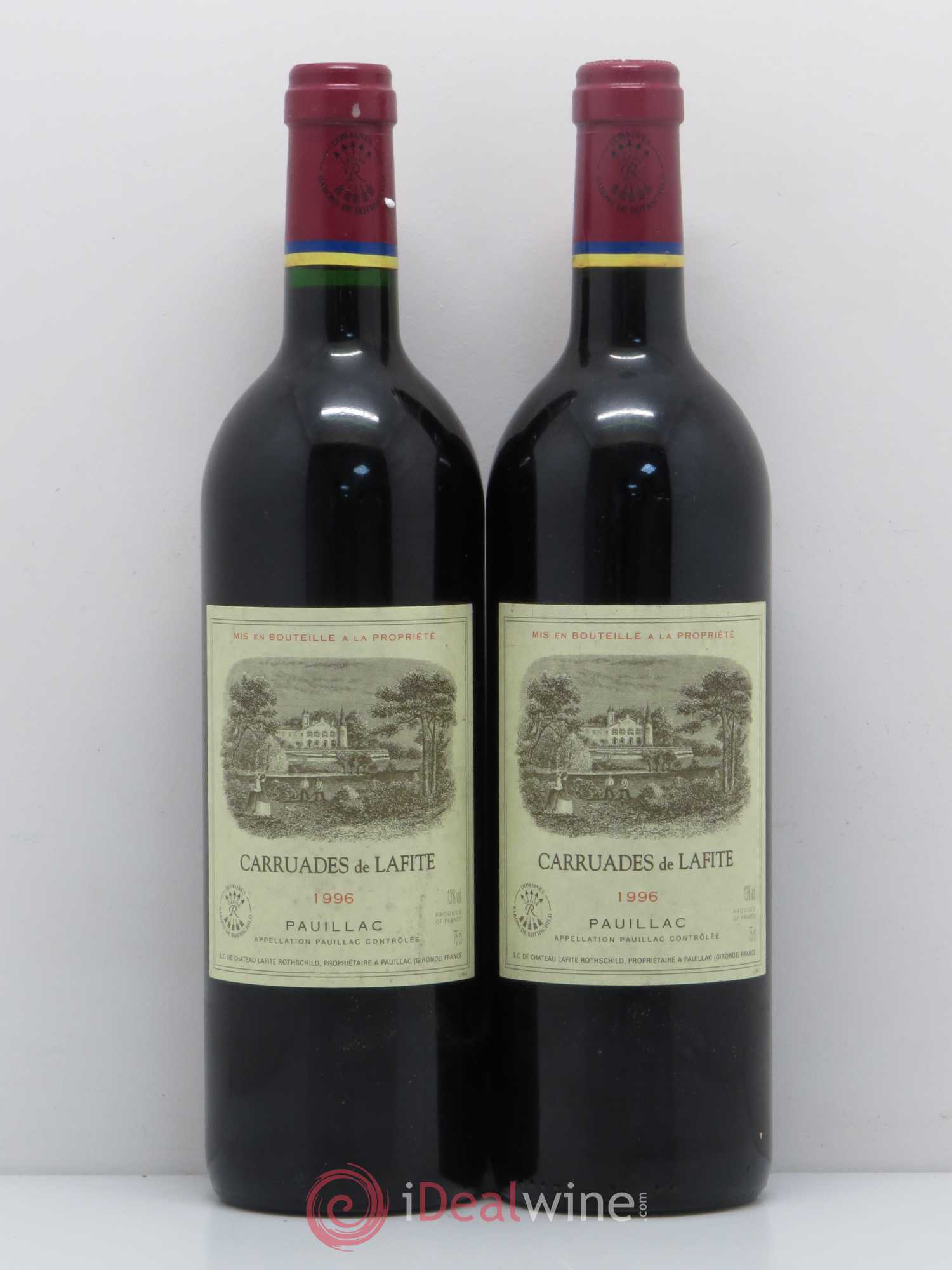 Carruades de Lafite Rothschild Second Vin 1996 - Lot de 2 bouteilles - 0