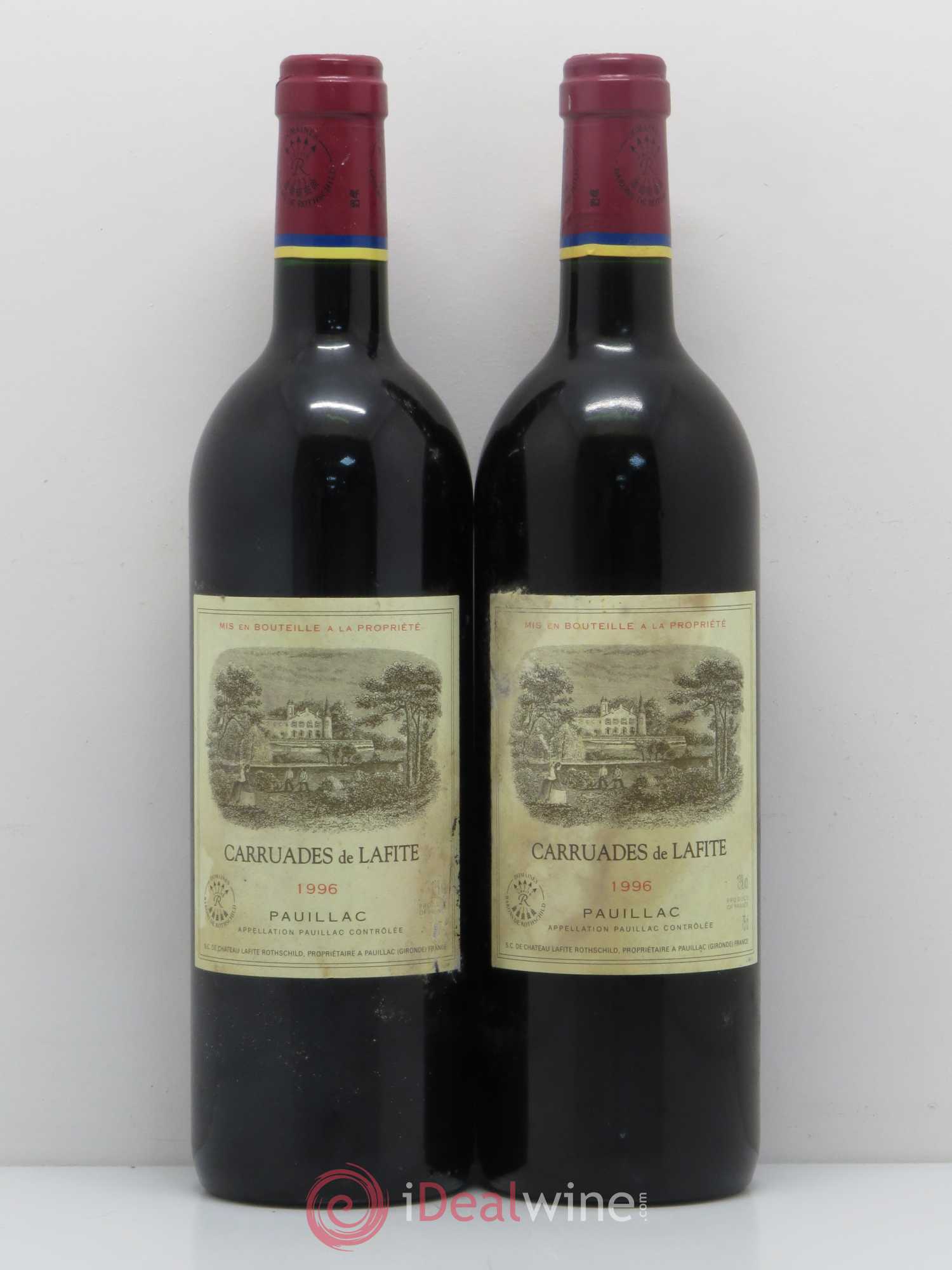 Carruades de Lafite Rothschild Second Vin 1996 - Lot de 2 bouteilles - 0