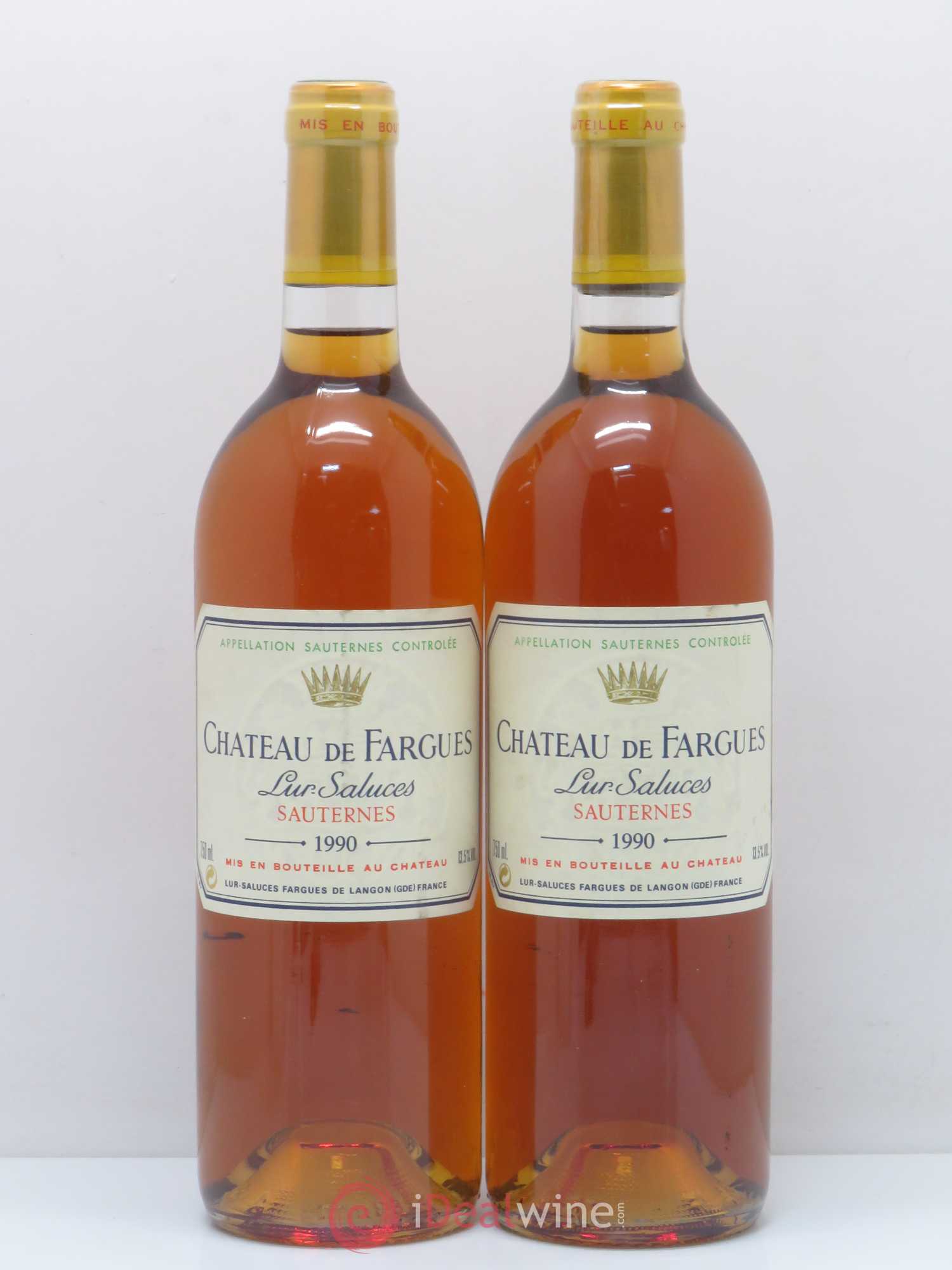 Château de Fargues 1990 - Lotto di 2 bottiglie - 0