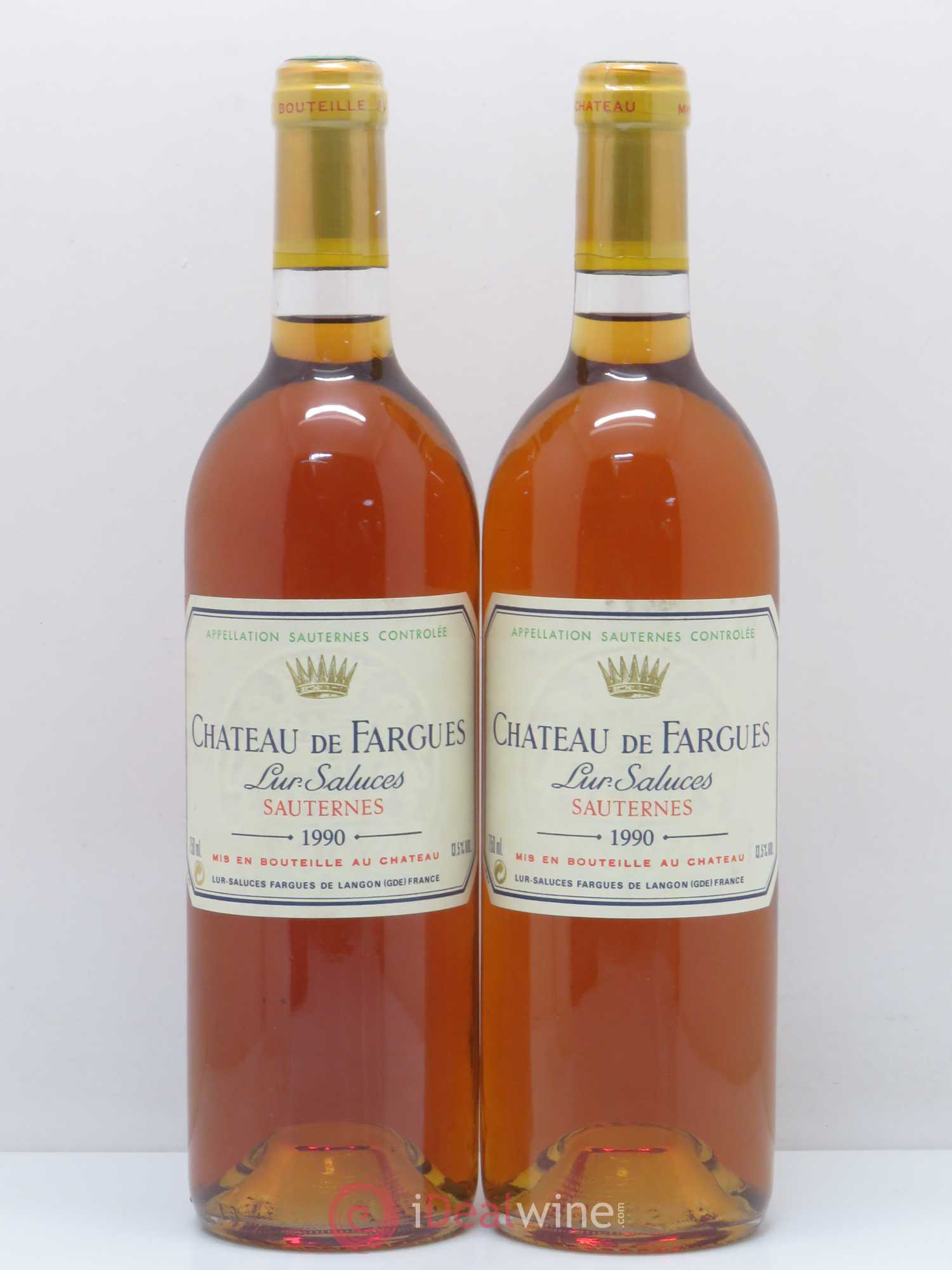 Château de Fargues 1990 - Lotto di 2 bottiglie - 0