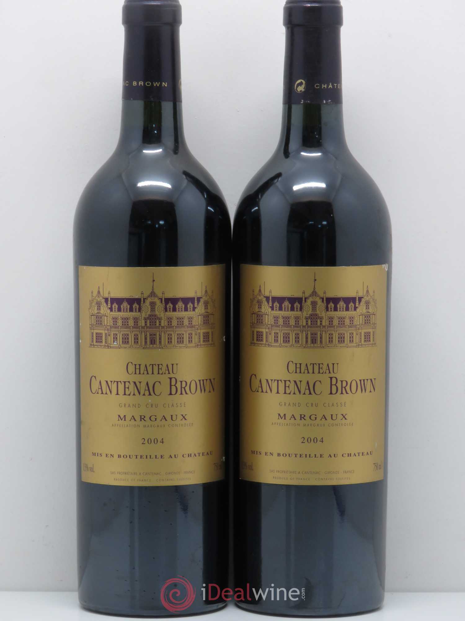 Château Cantenac Brown 3ème Grand Cru Classé 2004 - Lotto di 2 bottiglie - 0