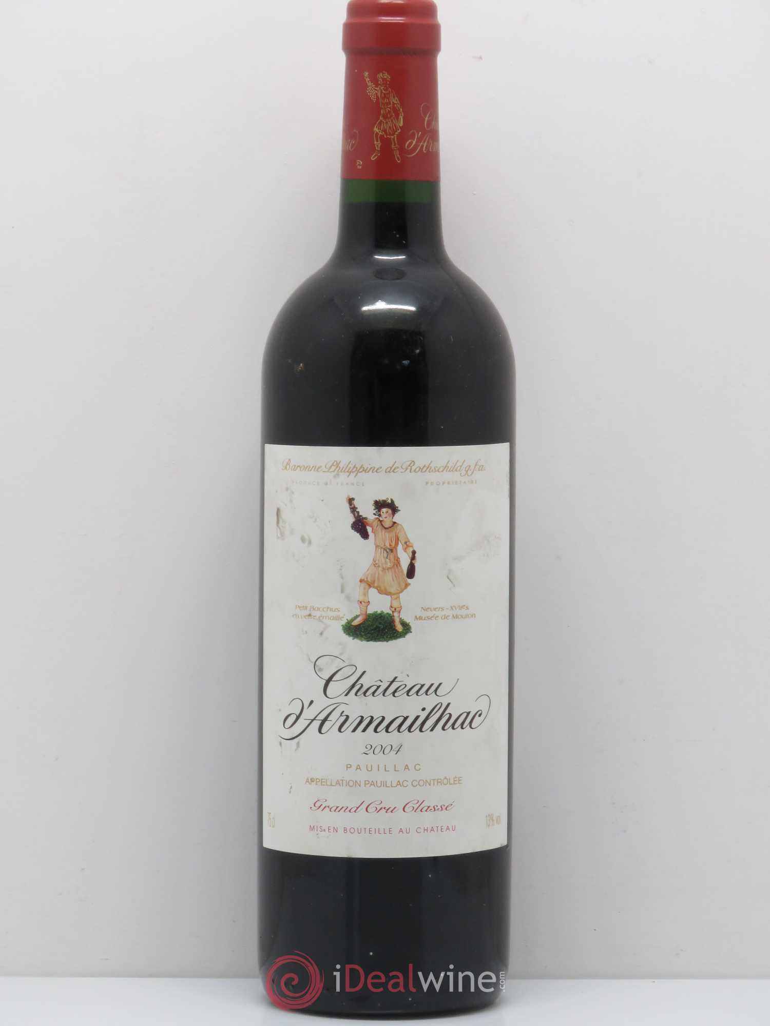 Château d' Armailhac - Mouton Baron(ne) Philippe 5ème Grand Cru Classé 2004 - Lot de 1 bouteille - 0