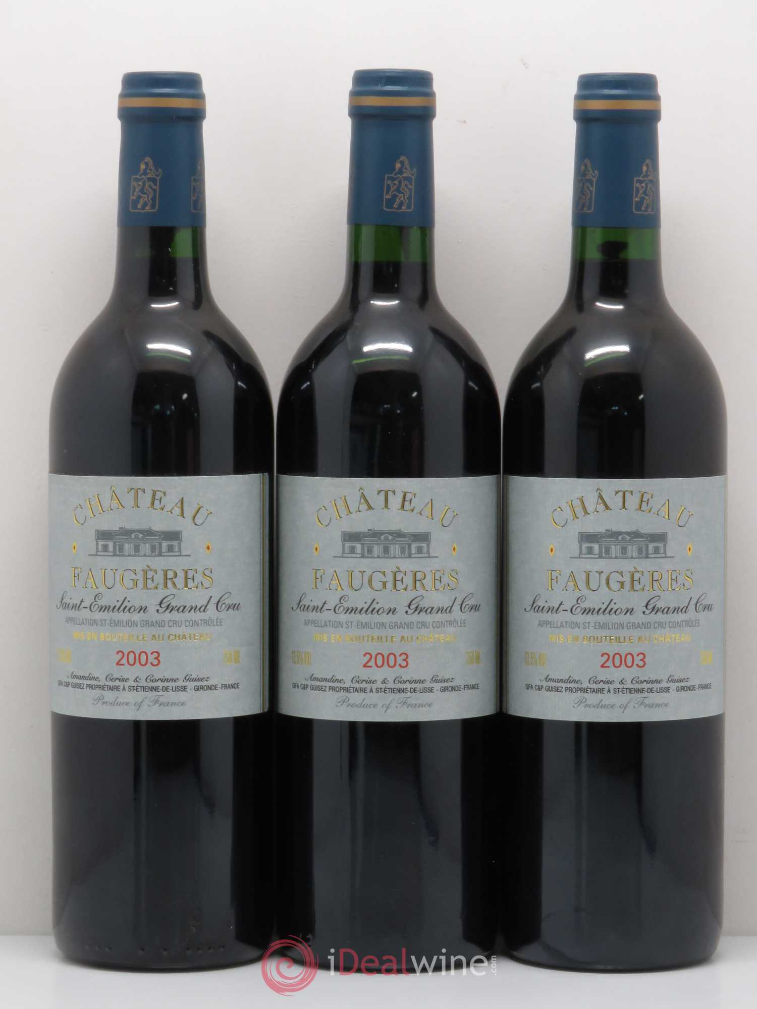Château Faugères Grand Cru Classé 2003 - Lot de 12 bouteilles - 1