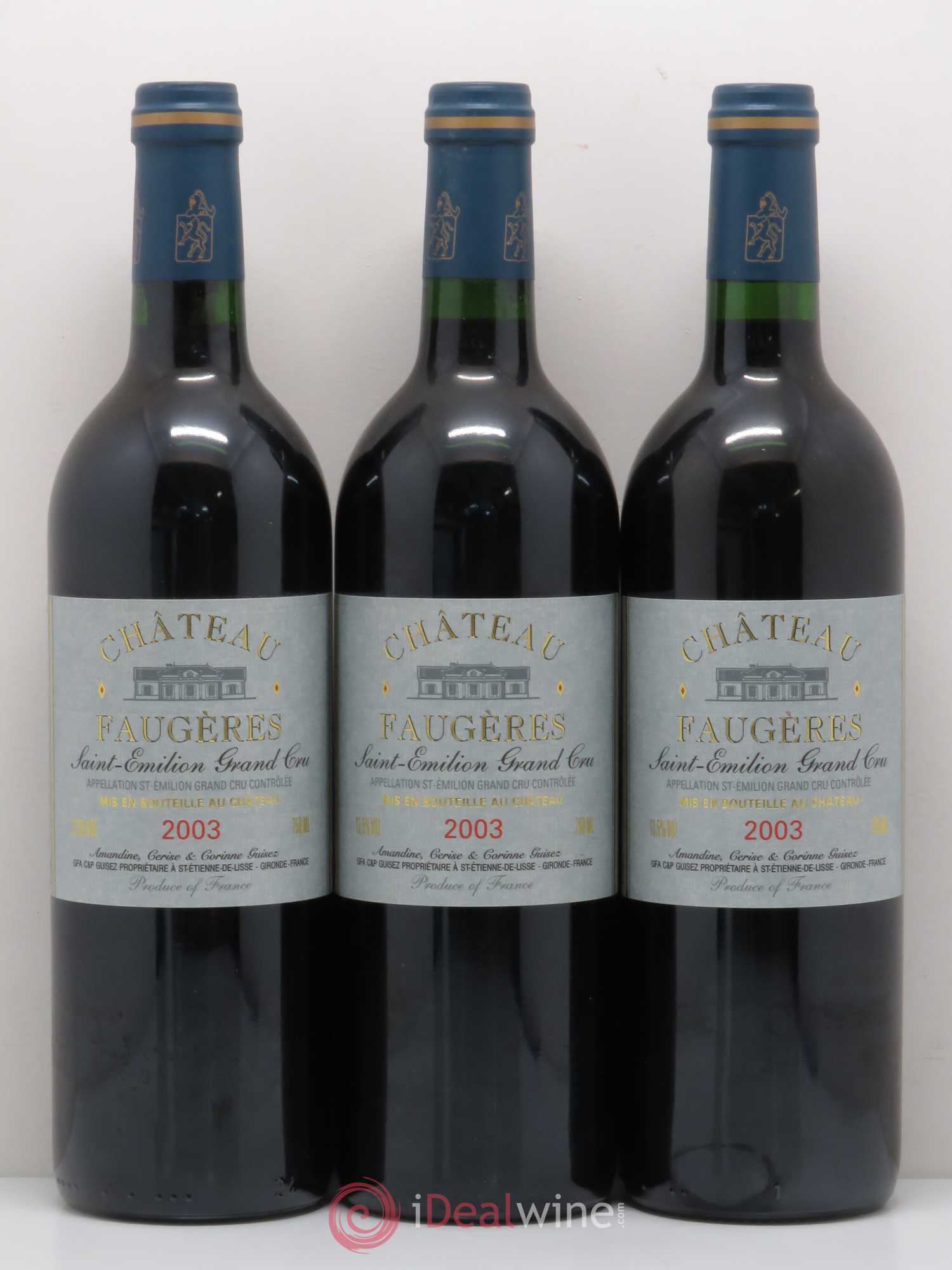 Château Faugères Grand Cru Classé 2003 - Lot de 12 bouteilles - 2
