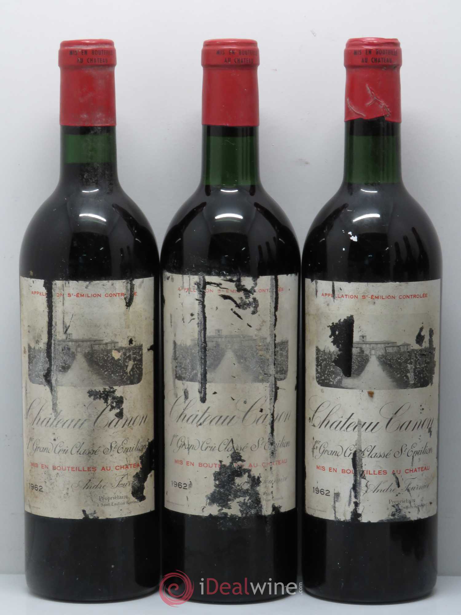 Château Canon 1er Grand Cru Classé B 1962 - Lot de 6 bouteilles - 1