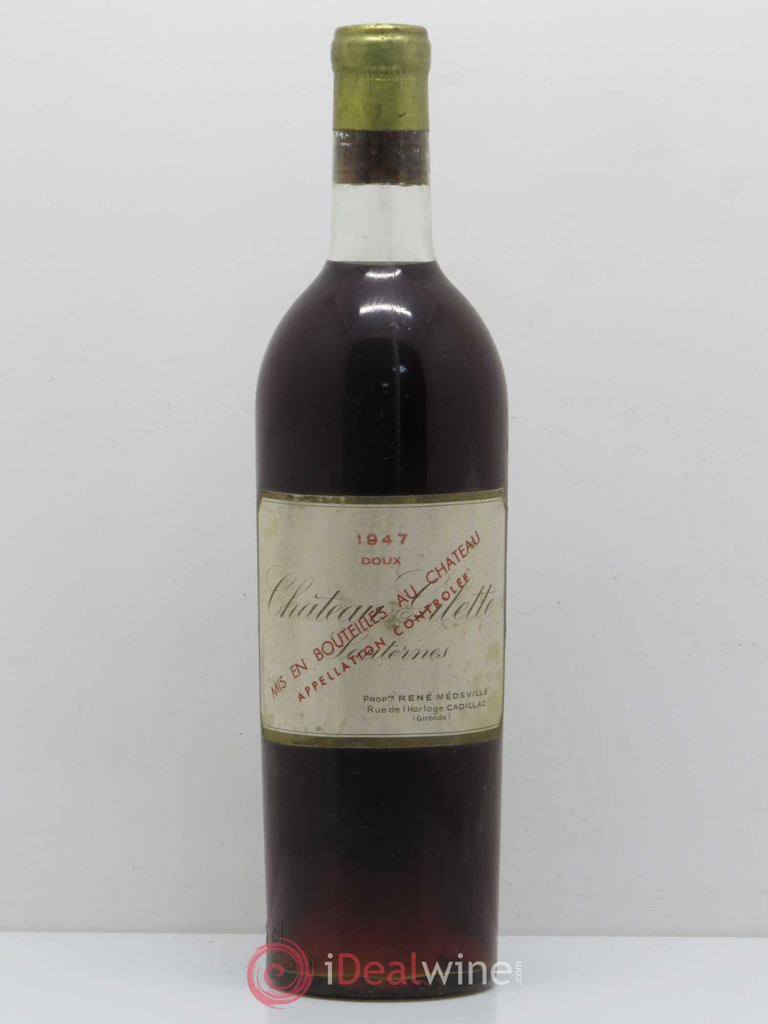 Château Gilette 1947 - Lotto di 1 bottiglia - 0