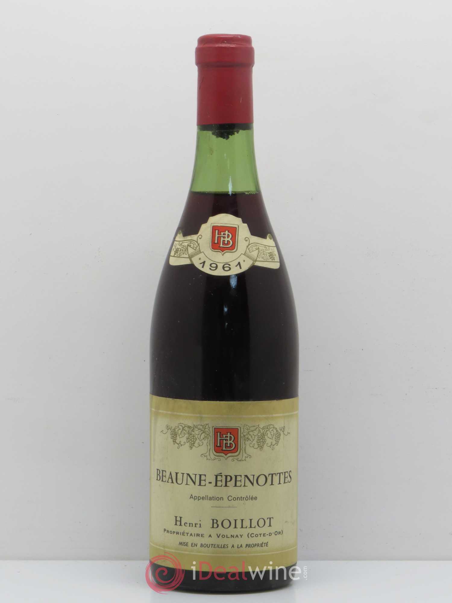 Beaune 1er Cru Les Epenottes Domaine Jean Boillot 1961 - Lot de 1 bouteille - 0