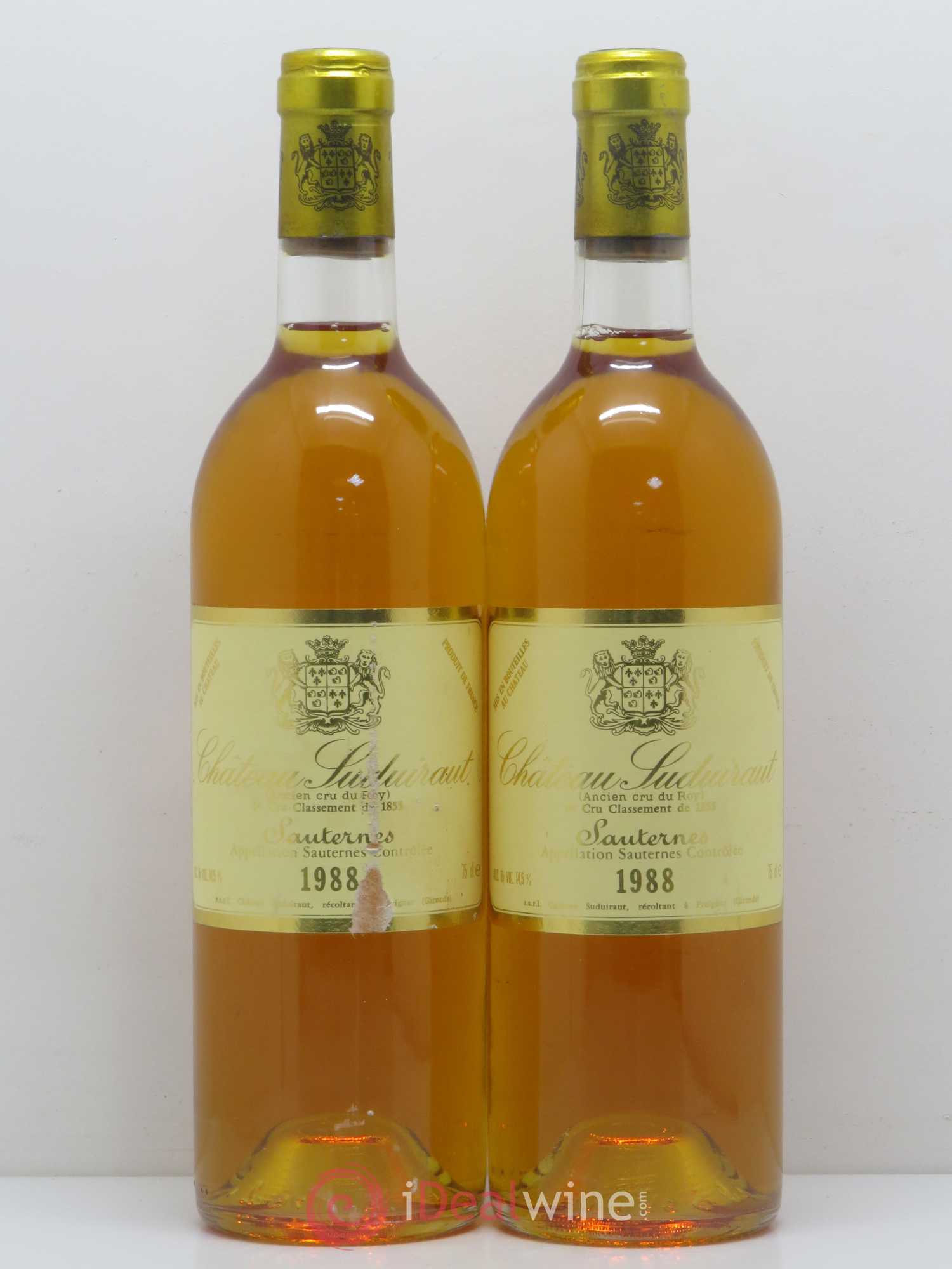 Château Suduiraut 1er Grand Cru Classé 1988 - Lotto di 2 bottiglie - 0