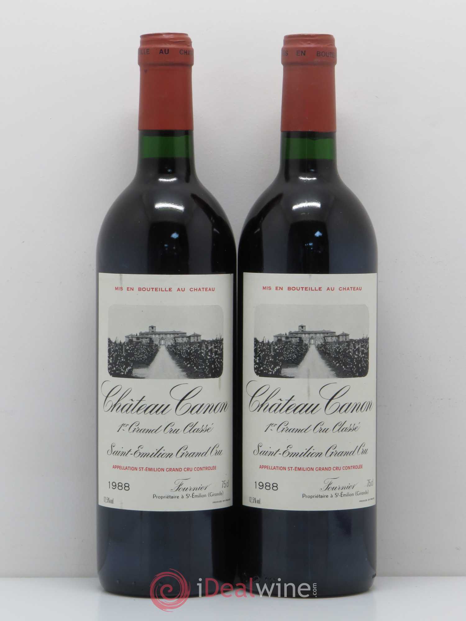 Château Canon 1er Grand Cru Classé B 1988 - Lot de 2 bouteilles - 0