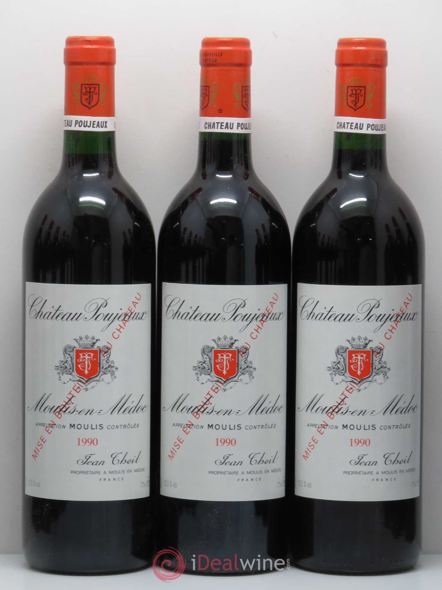 Château Poujeaux 1990 - Lot de 12 bouteilles - 1