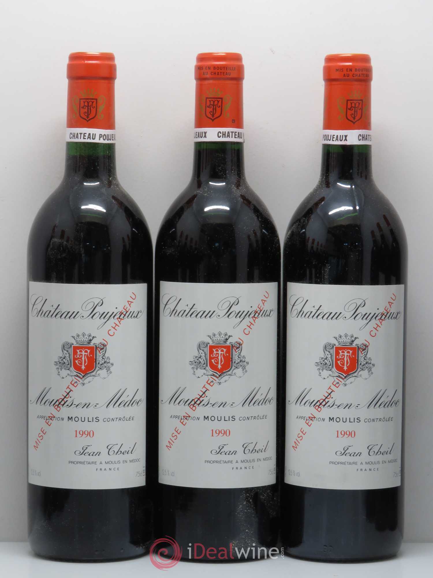 Château Poujeaux 1990 - Lot de 12 bouteilles - 1