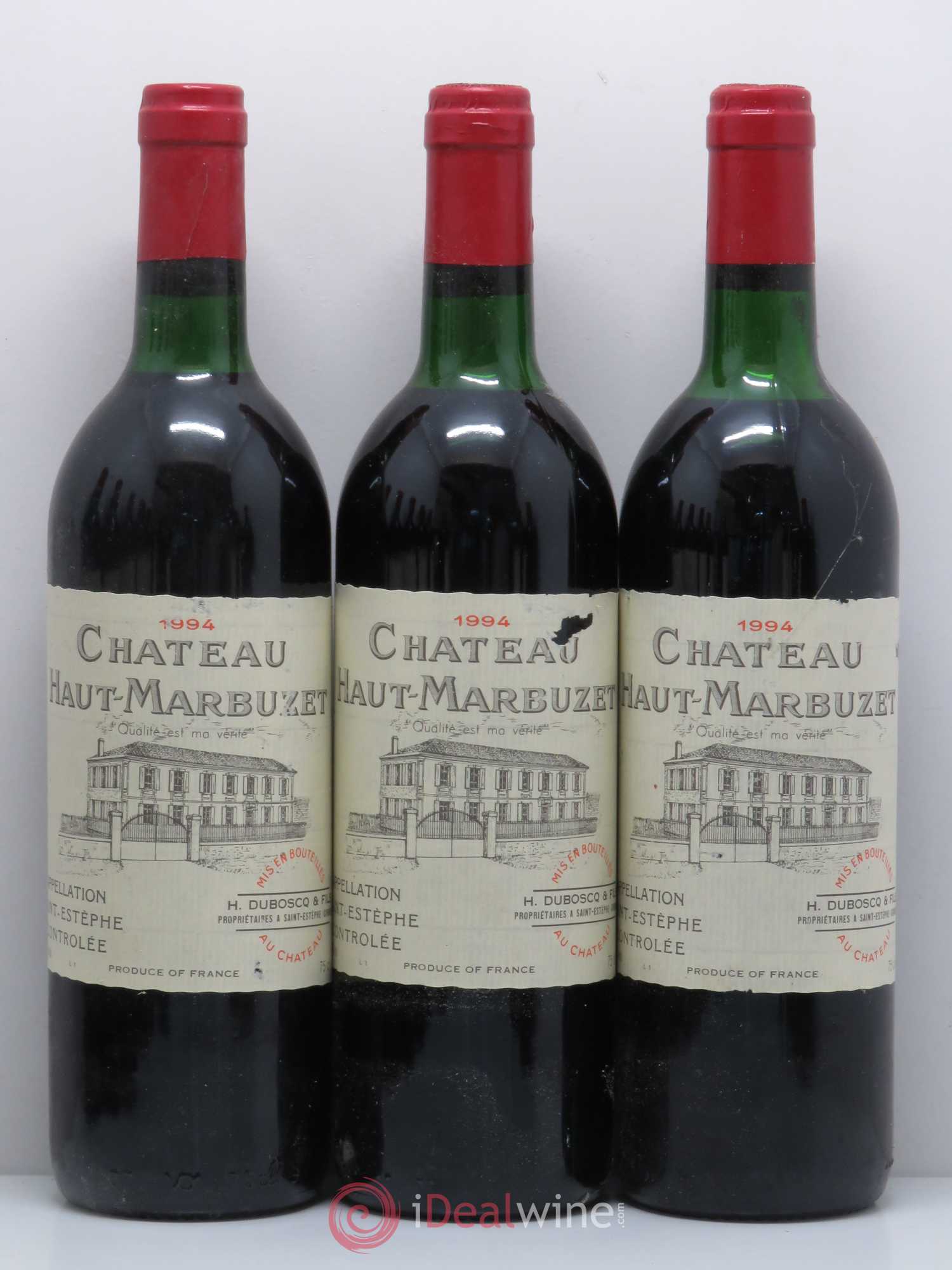 Château Haut Marbuzet 1994 - Lot de 12 bouteilles - 1