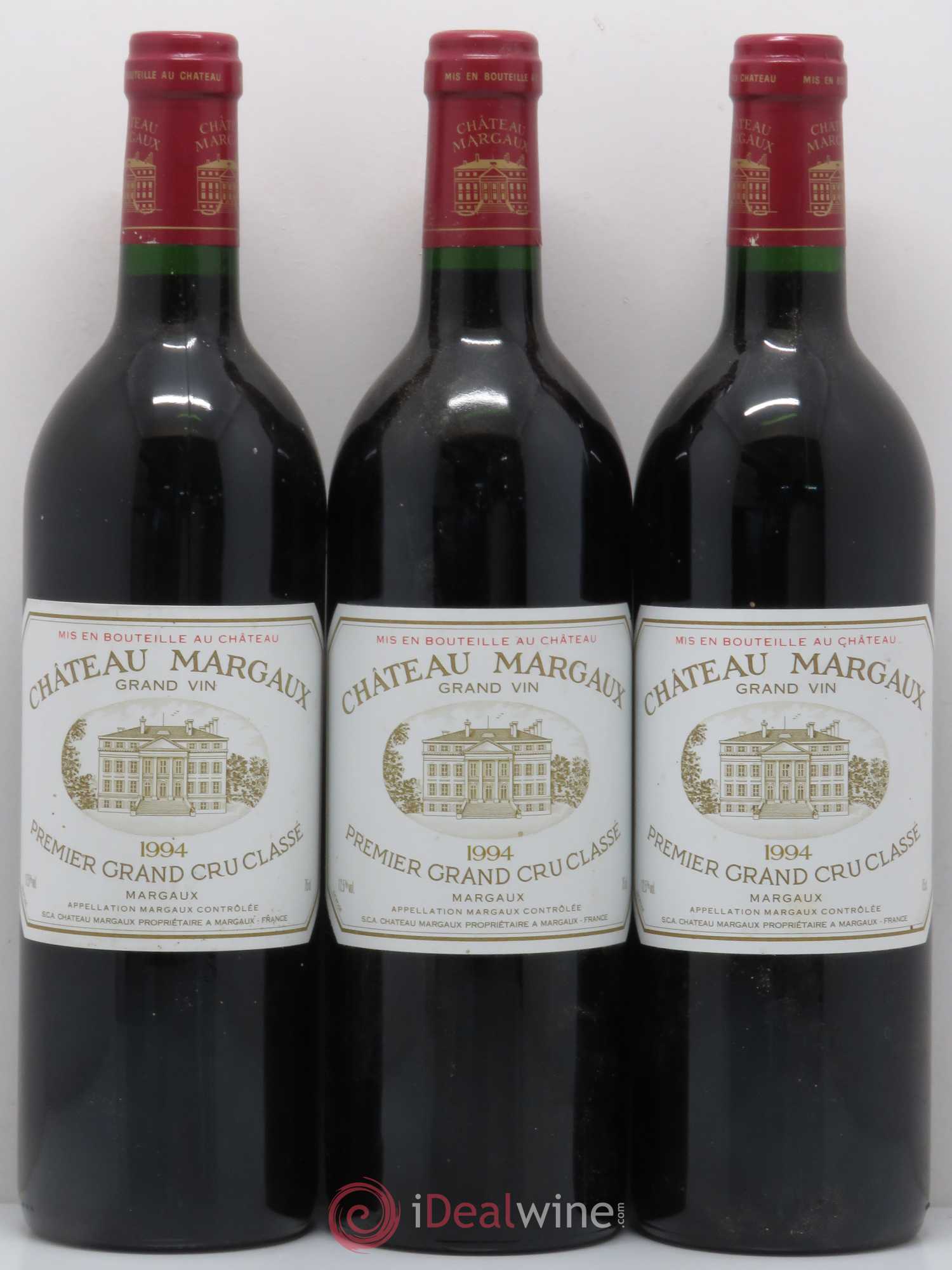 Château Margaux 1er Grand Cru Classé 1994 - Lot de 3 bouteilles - 0