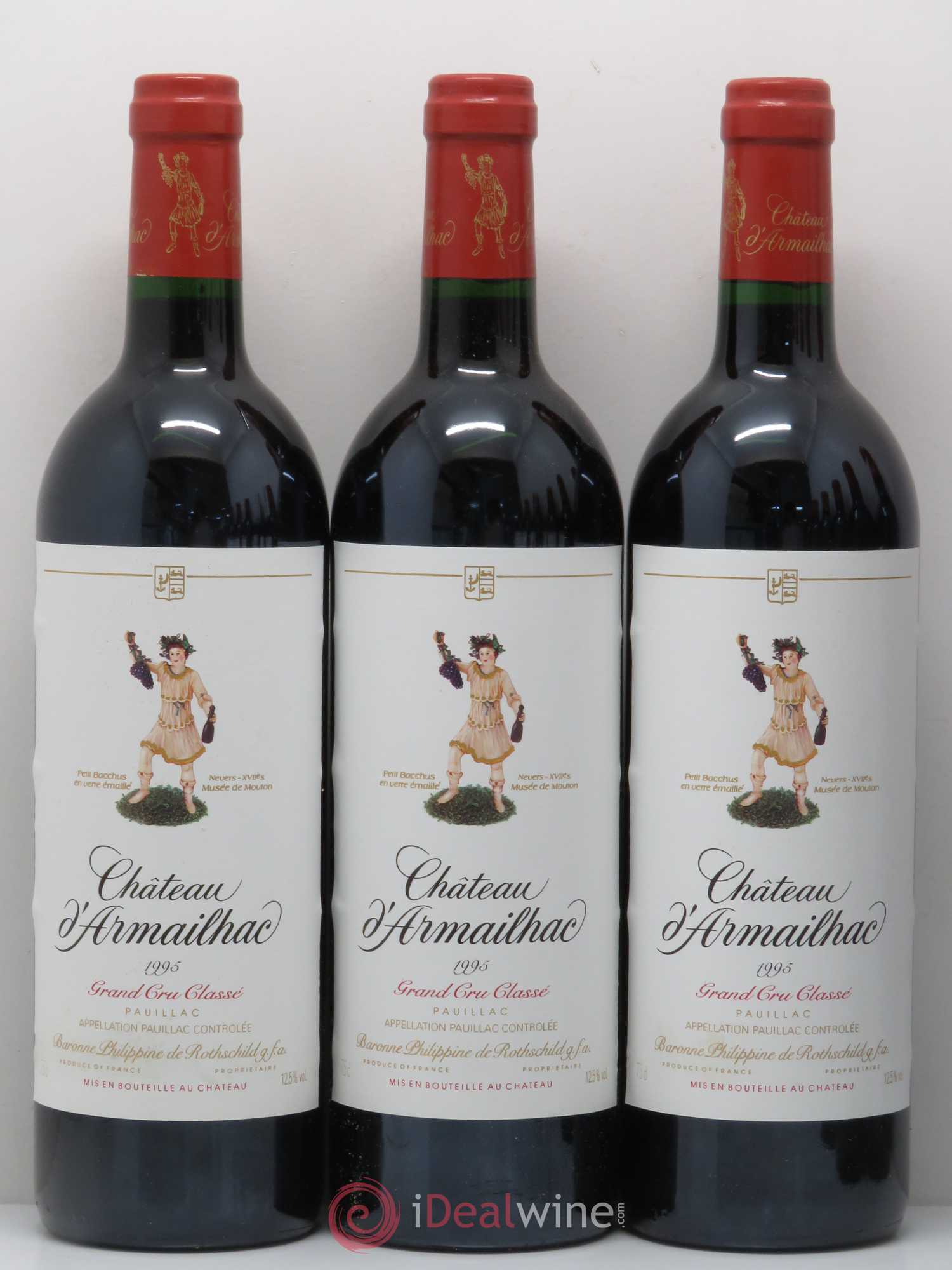 Château d' Armailhac - Mouton Baron(ne) Philippe 5ème Grand Cru Classé 1995 - Lot de 12 bouteilles - 2