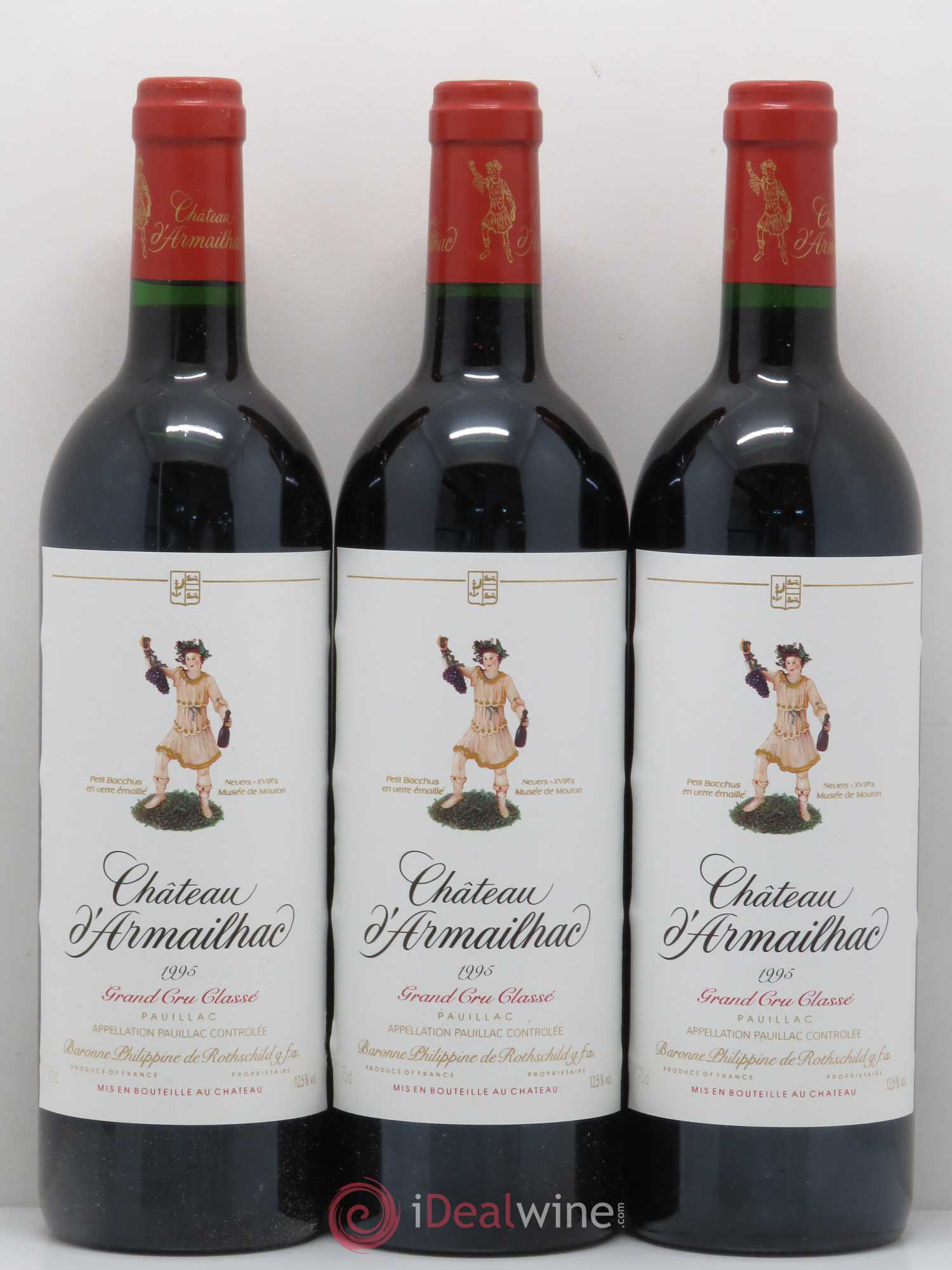 Château d' Armailhac - Mouton Baron(ne) Philippe 5ème Grand Cru Classé 1995 - Lot de 12 bouteilles - 4