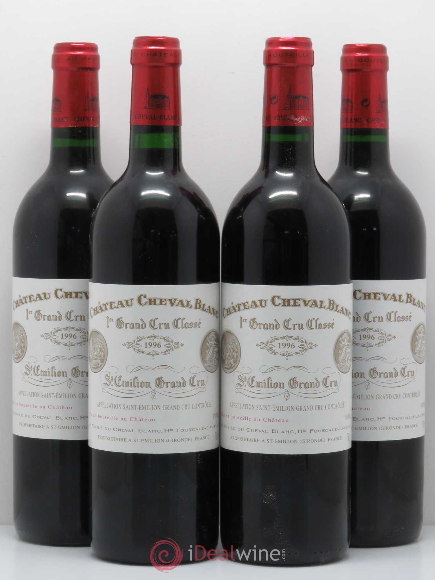 Château Cheval Blanc 1er Grand Cru Classé A 1996 - Lot de 4 bouteilles - 0