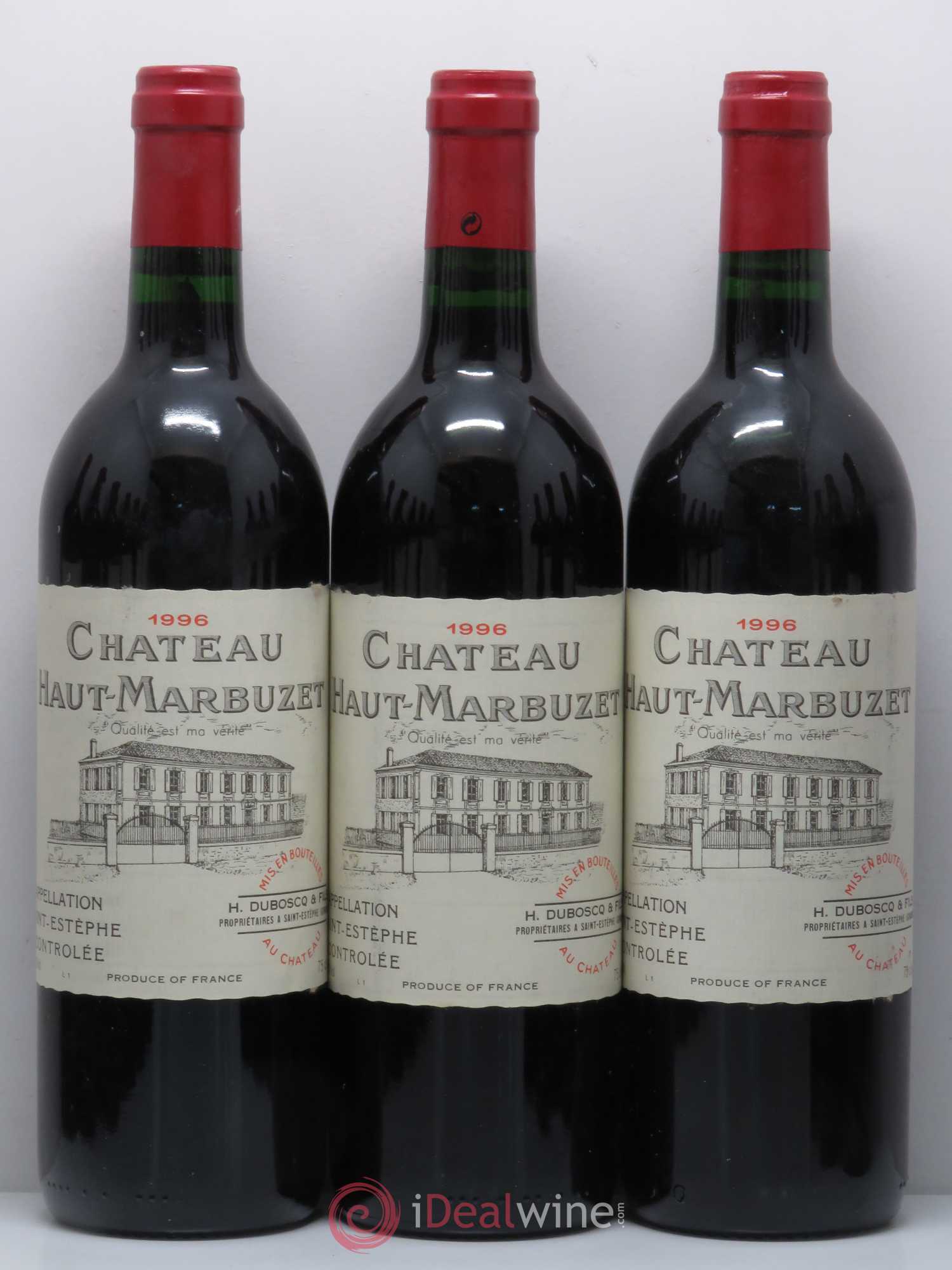 Château Haut Marbuzet 1996 - Lot de 12 bouteilles - 1