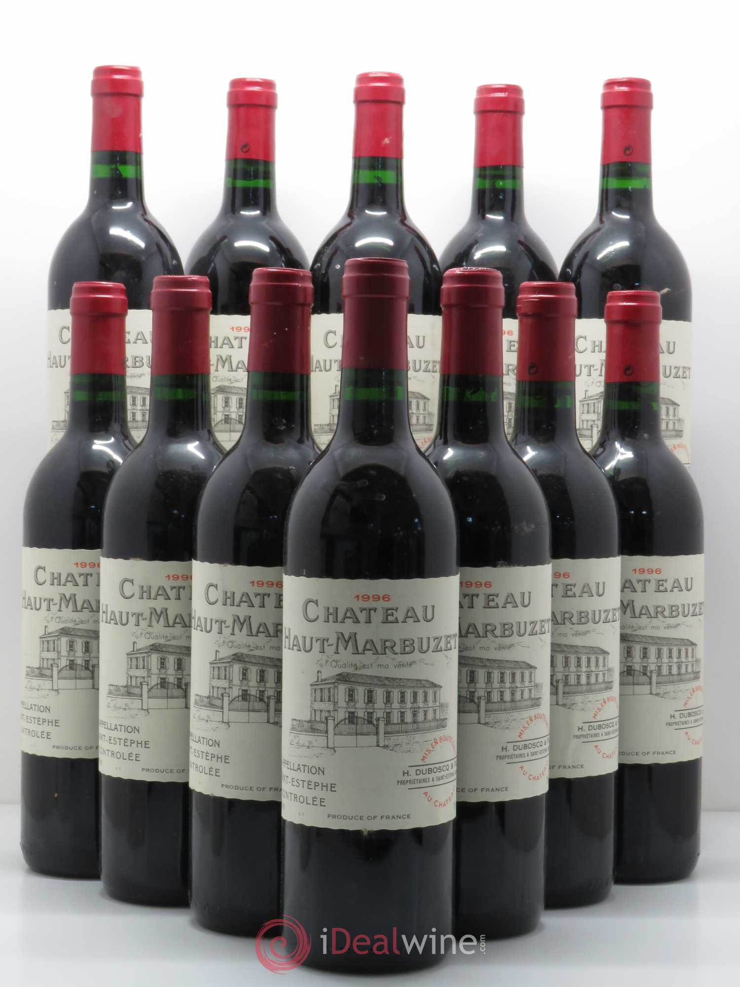 Château Haut Marbuzet 1996 - Lot de 12 bouteilles - 0