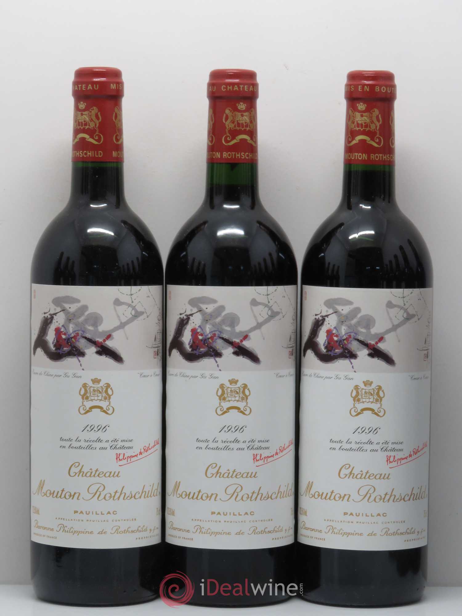 Château Mouton Rothschild 1er Grand Cru Classé 1996 - Lot de 12 bouteilles - 1