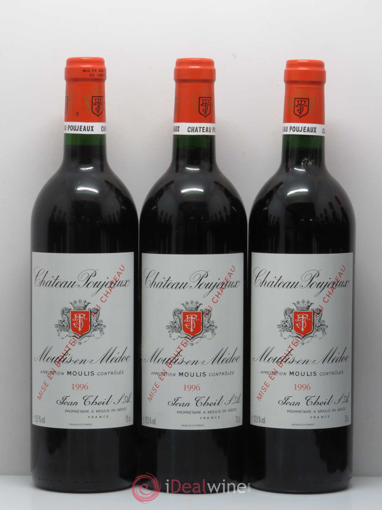Château Poujeaux 1996 - Lot de 12 bouteilles - 1