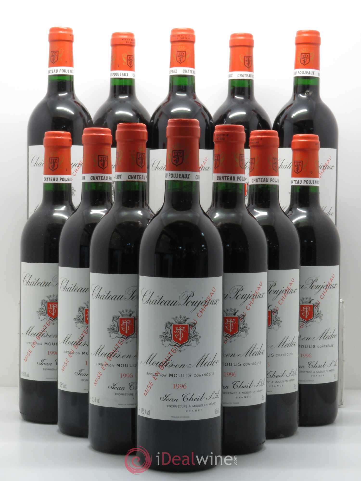 Château Poujeaux 1996 - Lot de 12 bouteilles - 0