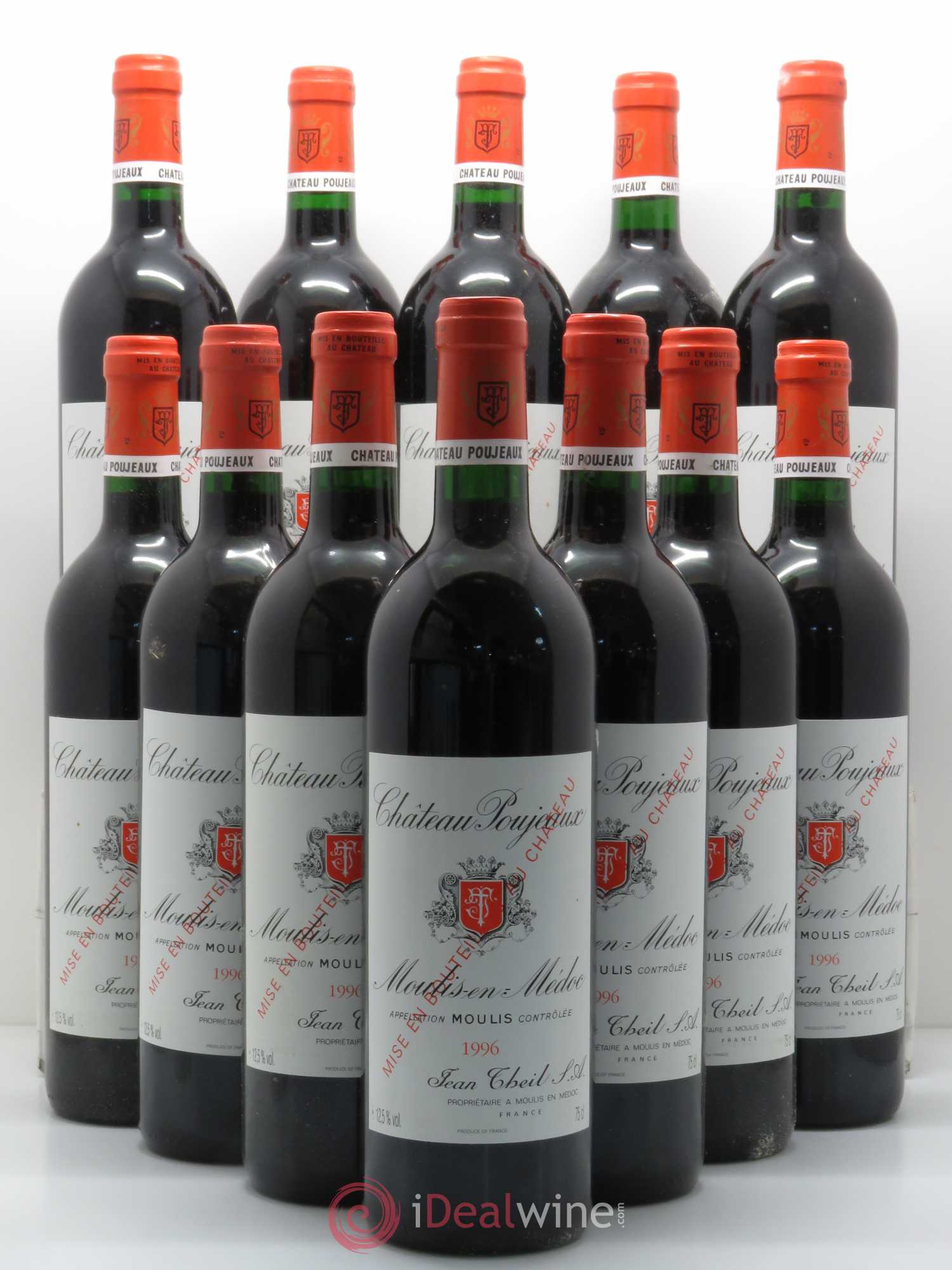 Château Poujeaux 1996 - Lot de 12 bouteilles - 0