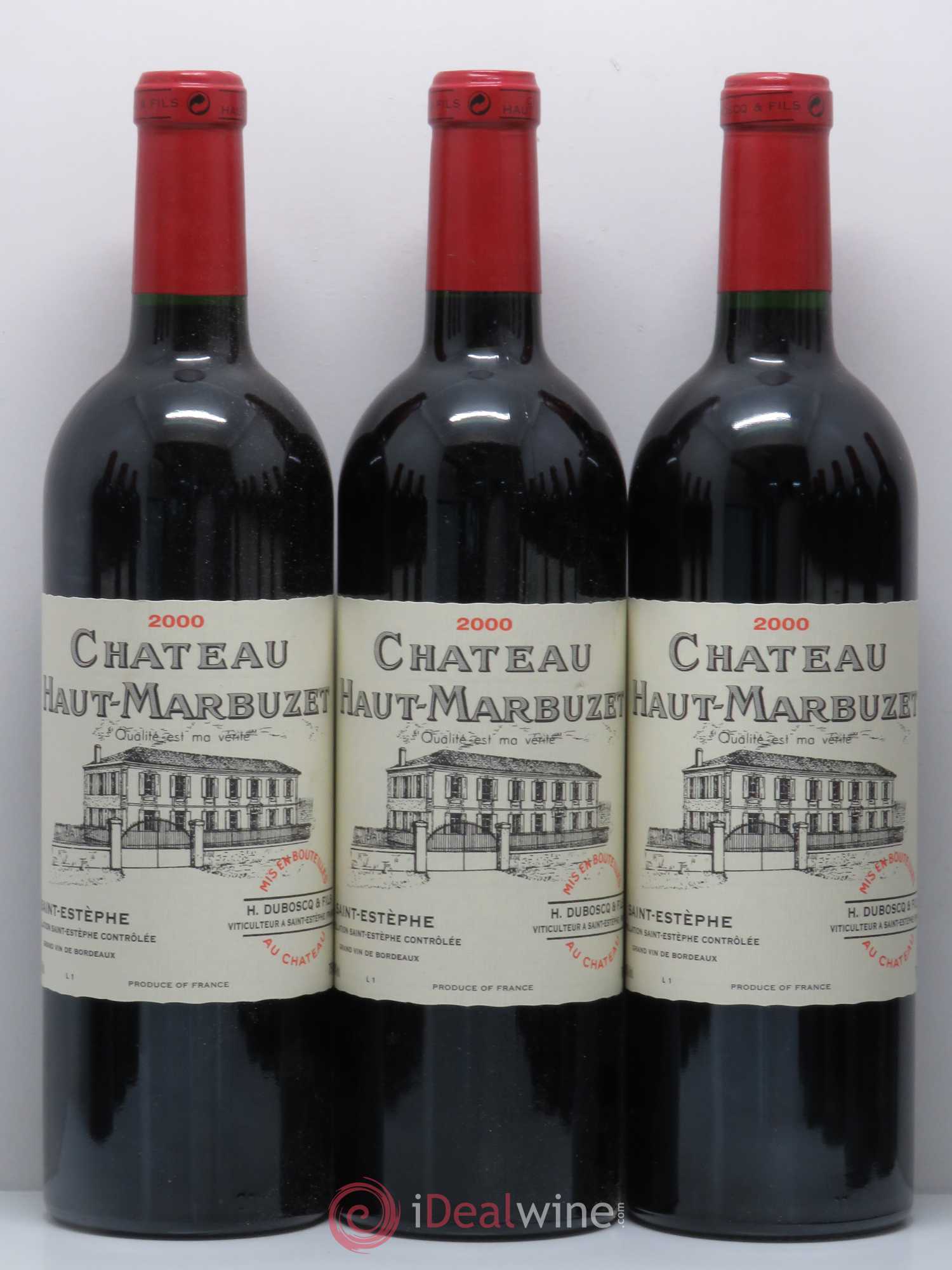 Château Haut Marbuzet 2000 - Lot de 12 bouteilles - 1