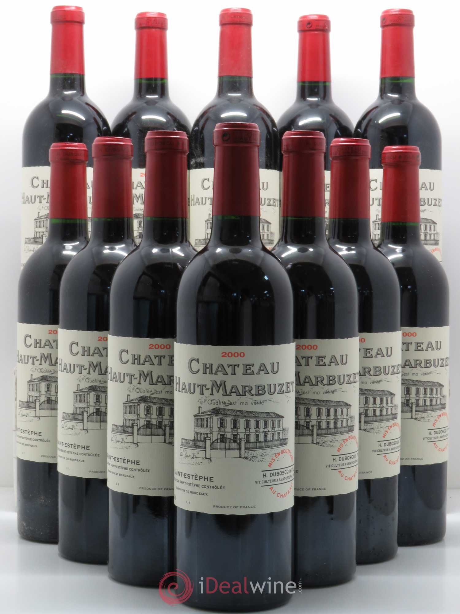 Château Haut Marbuzet 2000 - Lot de 12 bouteilles - 0