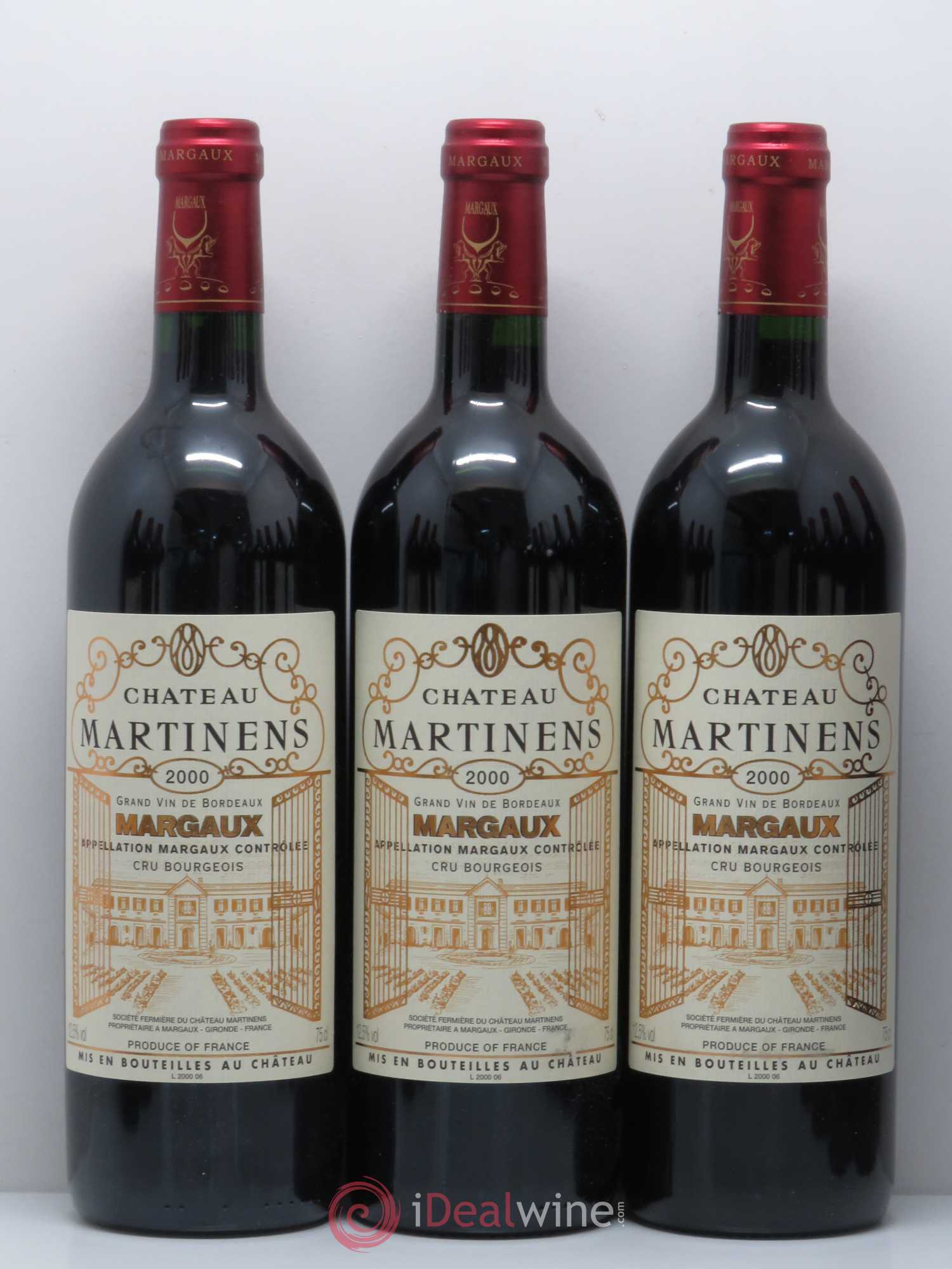 Château Martinens Cru Bourgeois 2000 - Lot de 12 bouteilles - 1