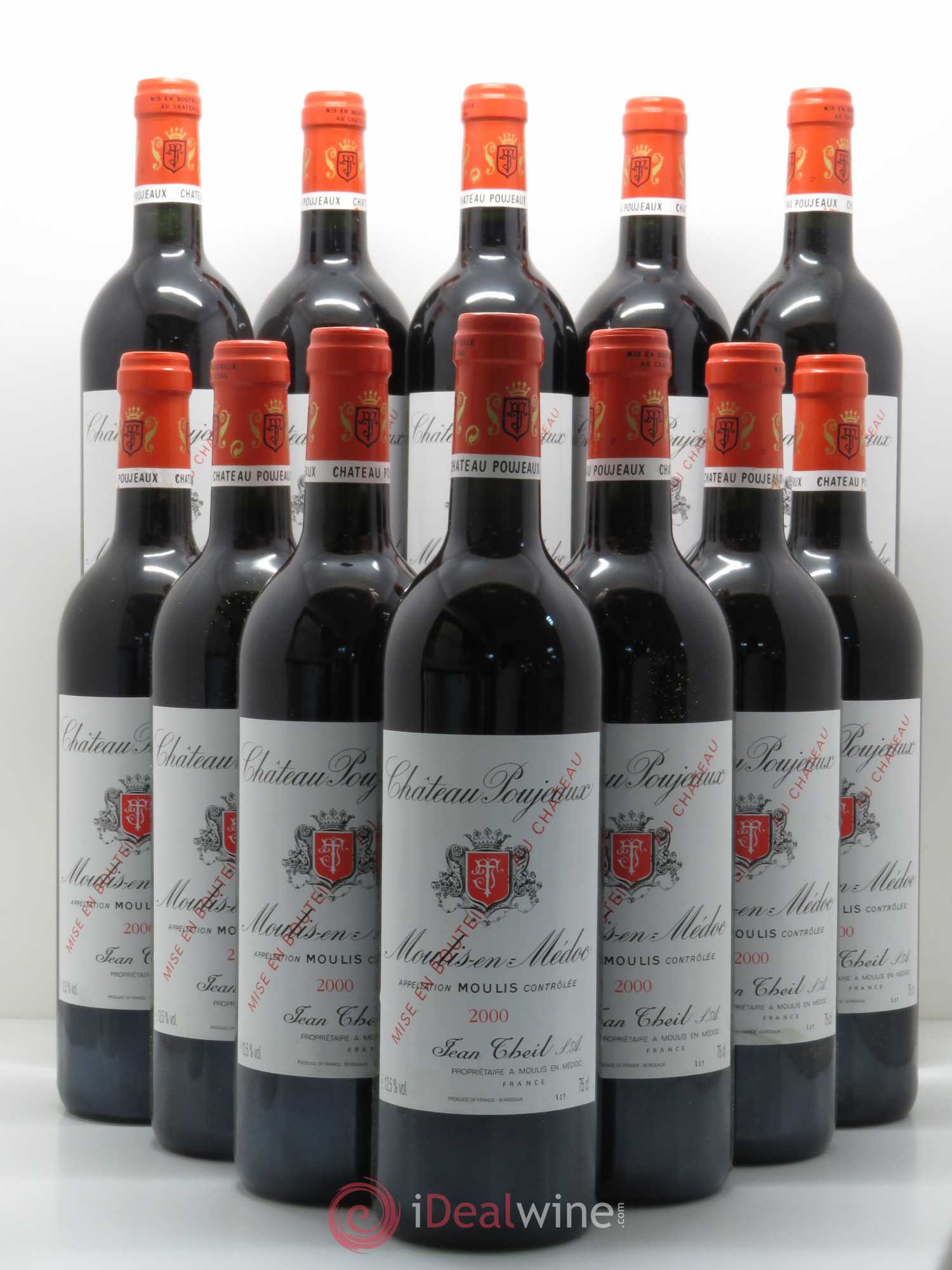 Château Poujeaux 2000 - Lot de 12 bouteilles - 0