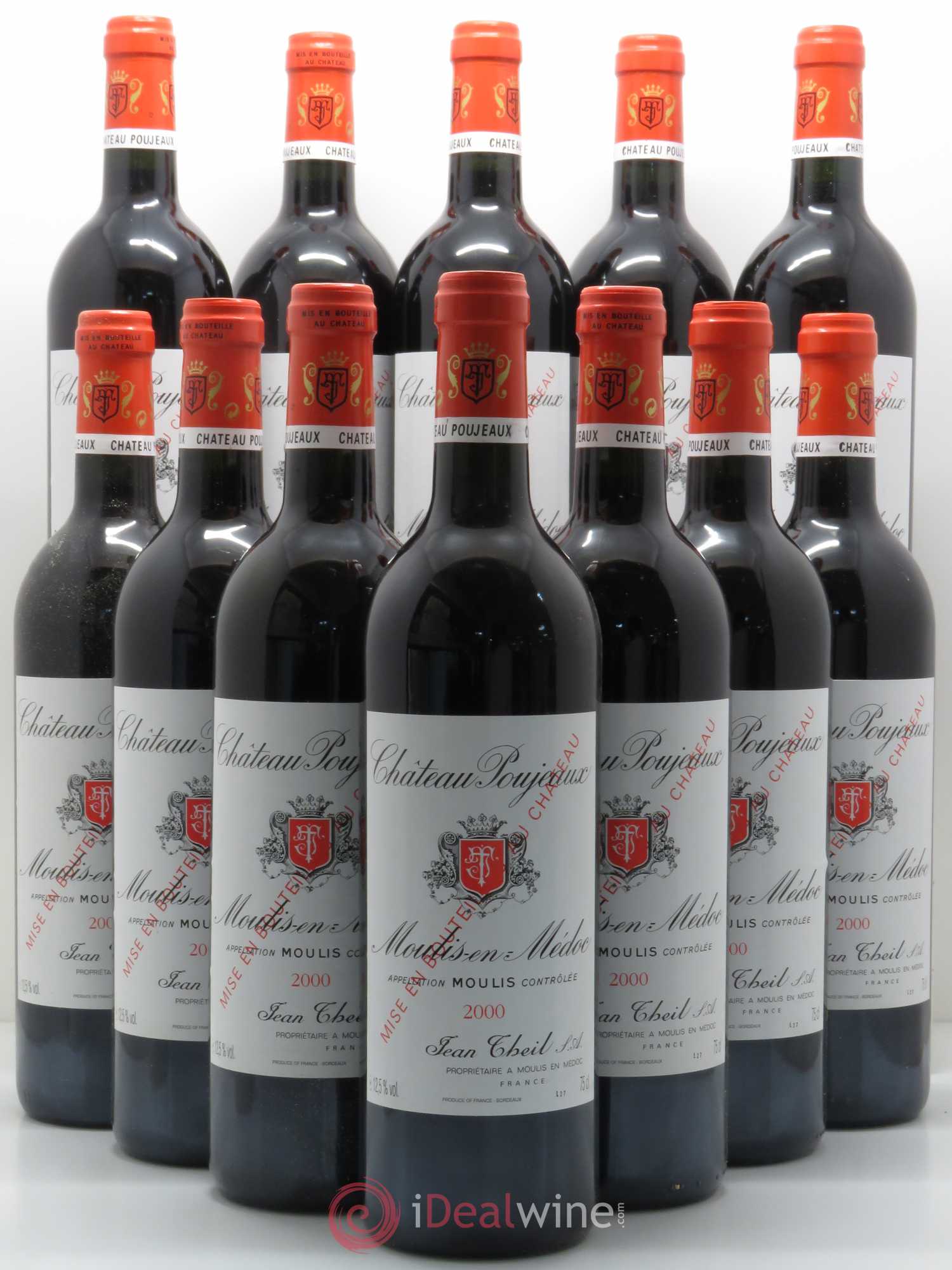 Château Poujeaux 2000 - Lot de 12 bouteilles - 0