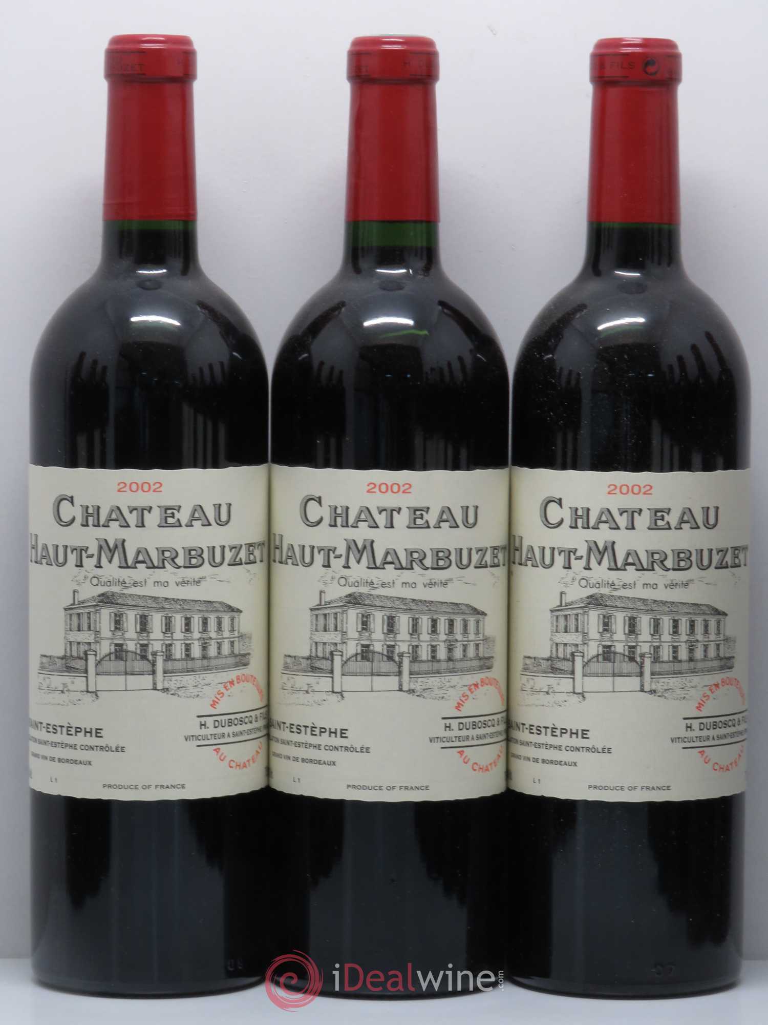 Château Haut Marbuzet 2002 - Lot de 12 bouteilles - 1