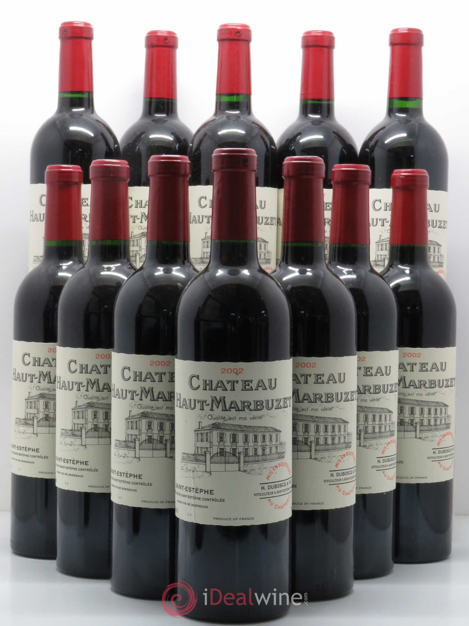 Château Haut Marbuzet 2002 - Lot de 12 bouteilles - 0