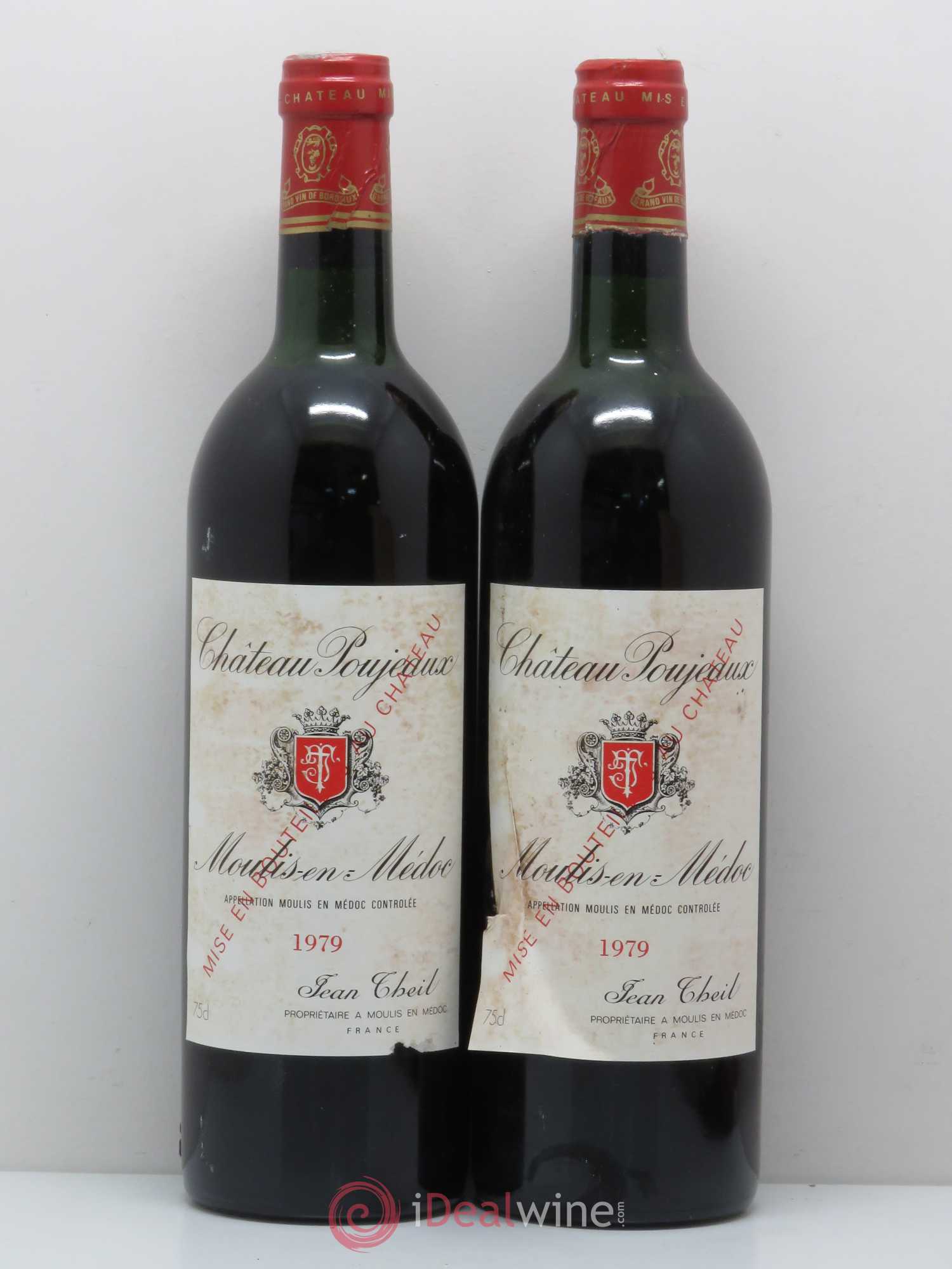 Château Poujeaux 1979 - Lot de 2 bouteilles - 0