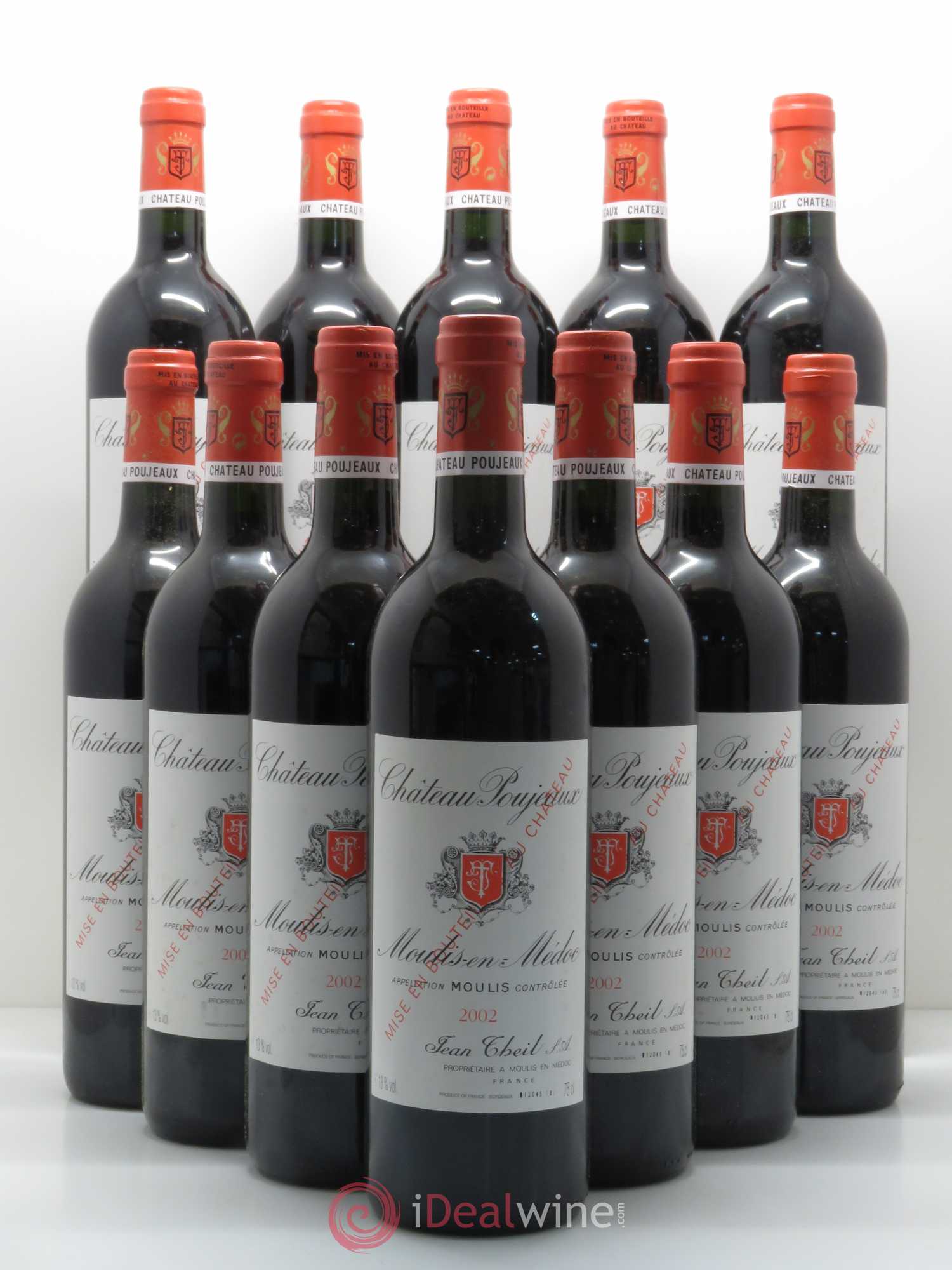 Château Poujeaux 2002 - Lot de 12 bouteilles - 0