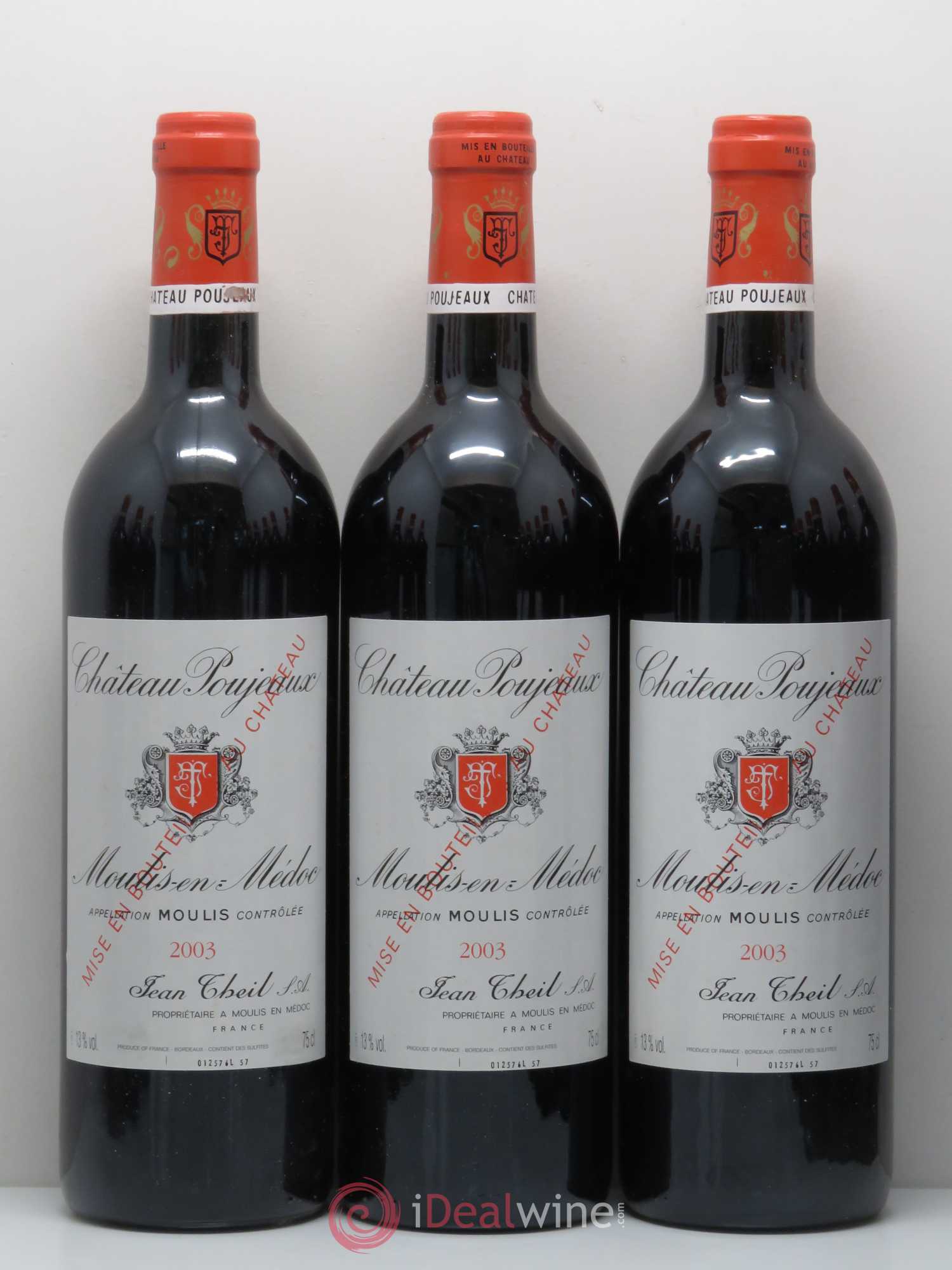 Château Poujeaux 2003 - Lot de 12 bouteilles - 1