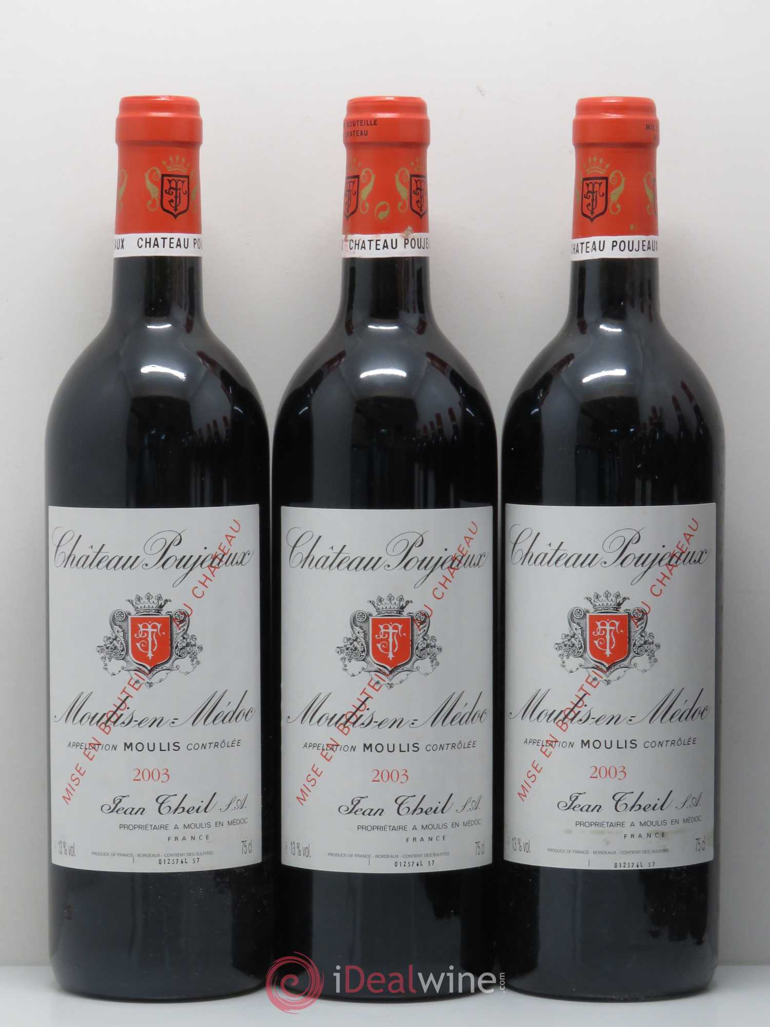 Château Poujeaux 2003 - Lot de 12 bouteilles - 2