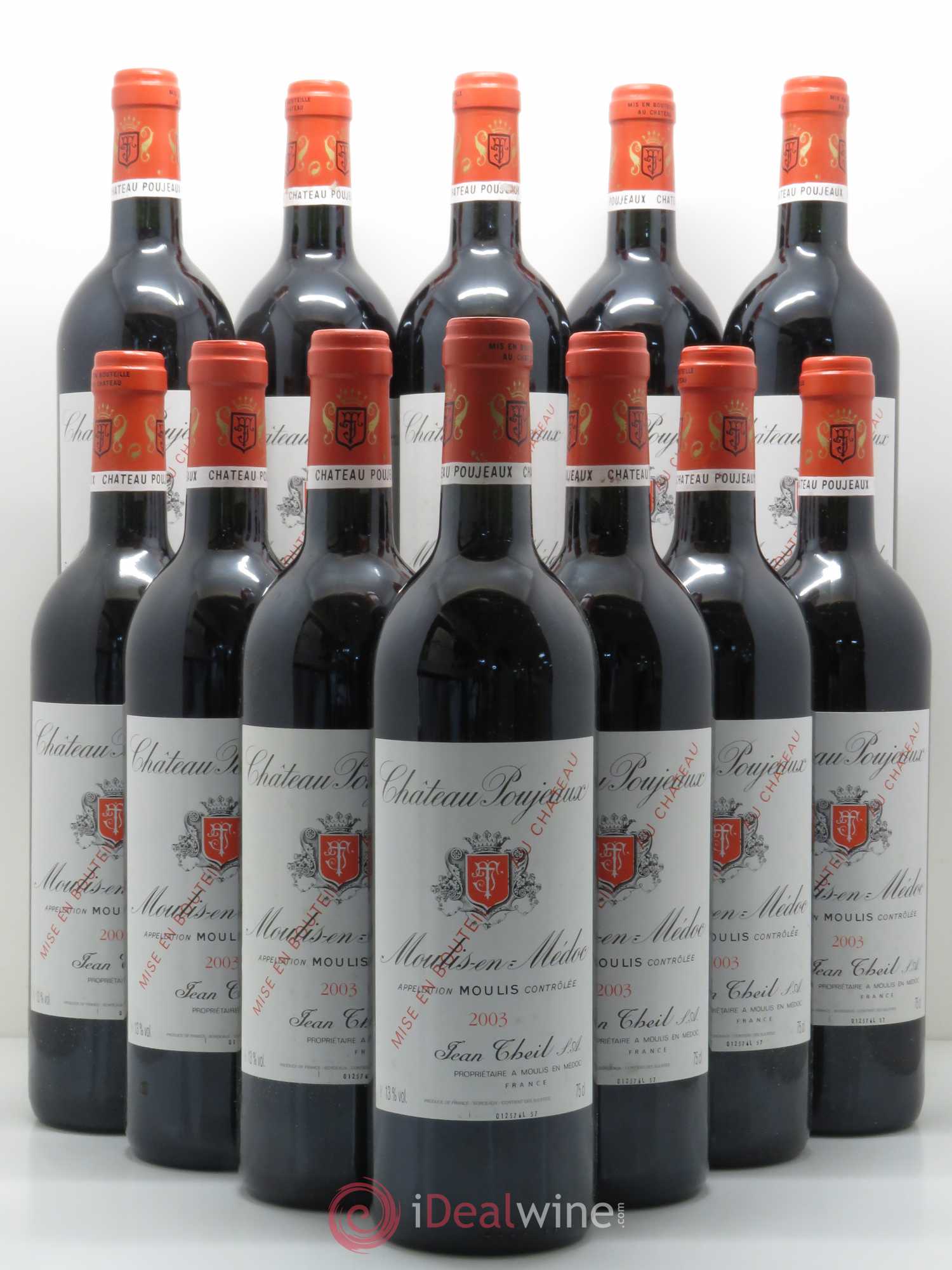 Château Poujeaux 2003 - Lot de 12 bouteilles - 0