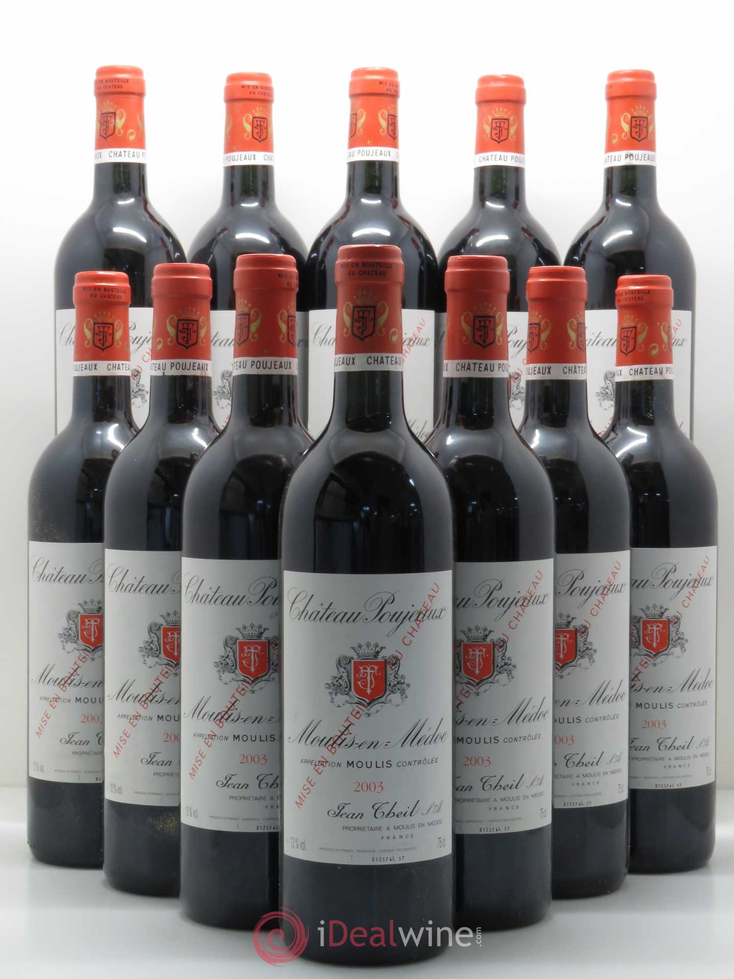 Château Poujeaux 2003 - Lot de 12 bouteilles - 0