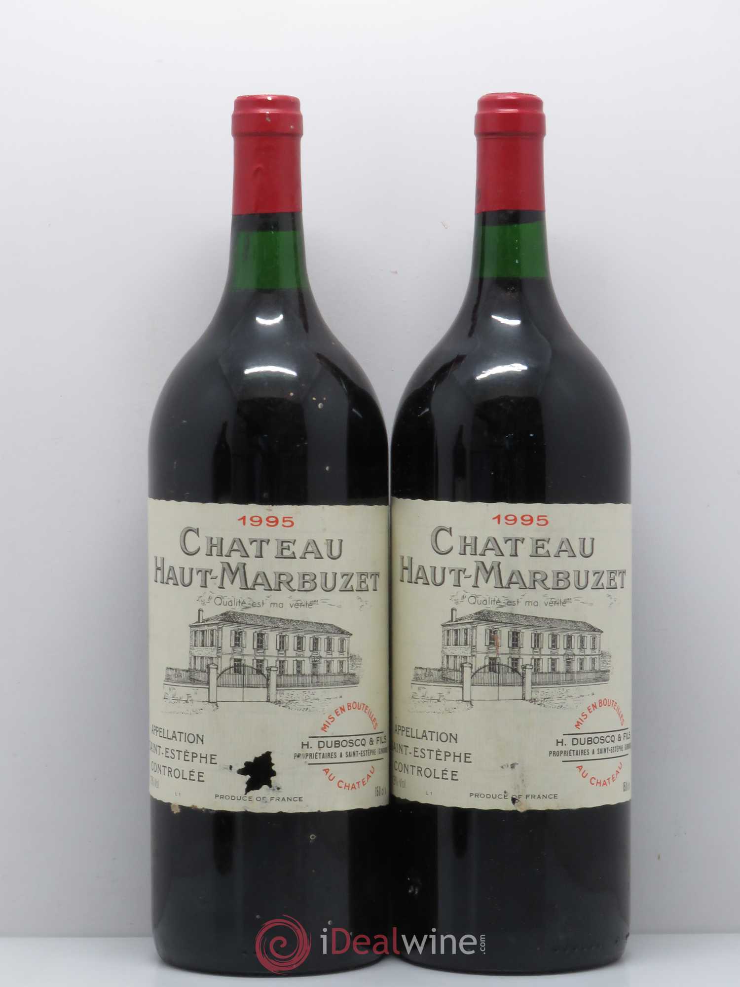 Château Haut Marbuzet 1995 - Lot de 2 magnums - 0