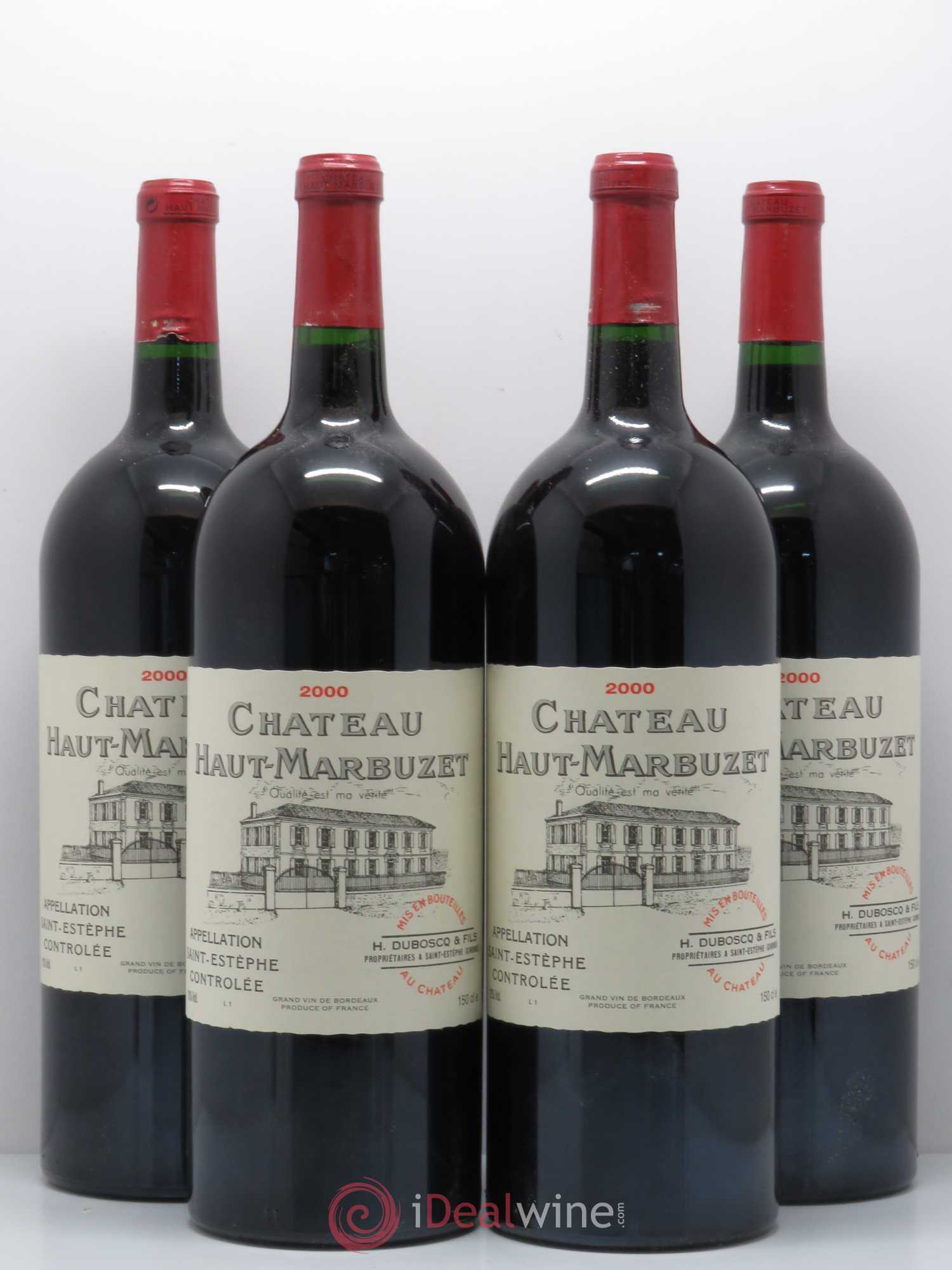 Château Haut Marbuzet 2000 - Lot de 4 magnums - 0