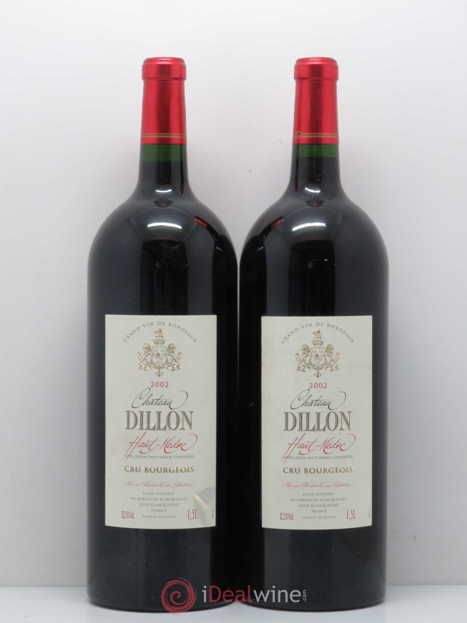 Château Dillon Cru Bourgeois 2002 - Lot de 2 magnums - 0