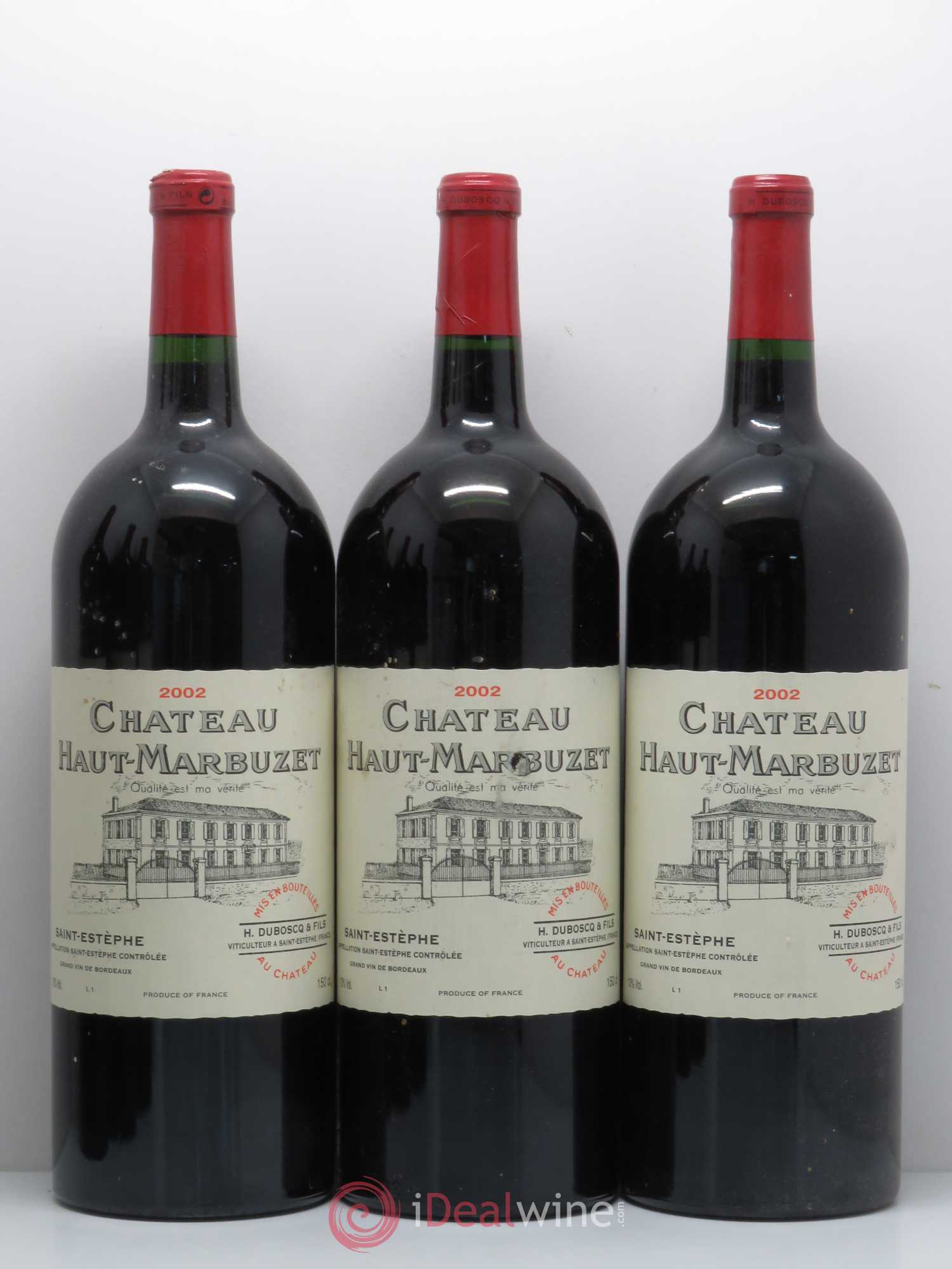 Château Haut Marbuzet 2002 - Lot de 6 magnums - 1