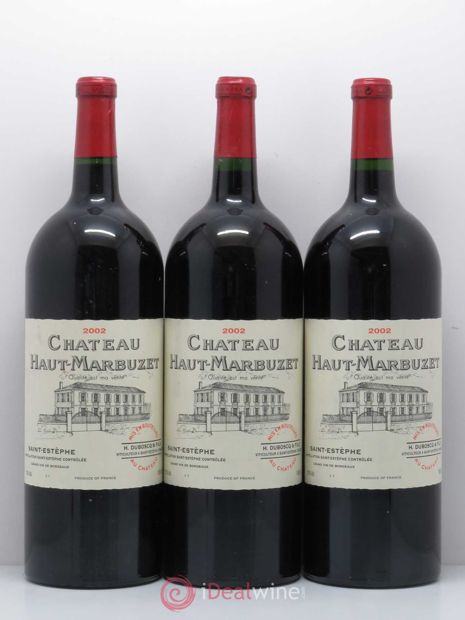 Château Haut Marbuzet 2002 - Lot de 6 magnums - 2