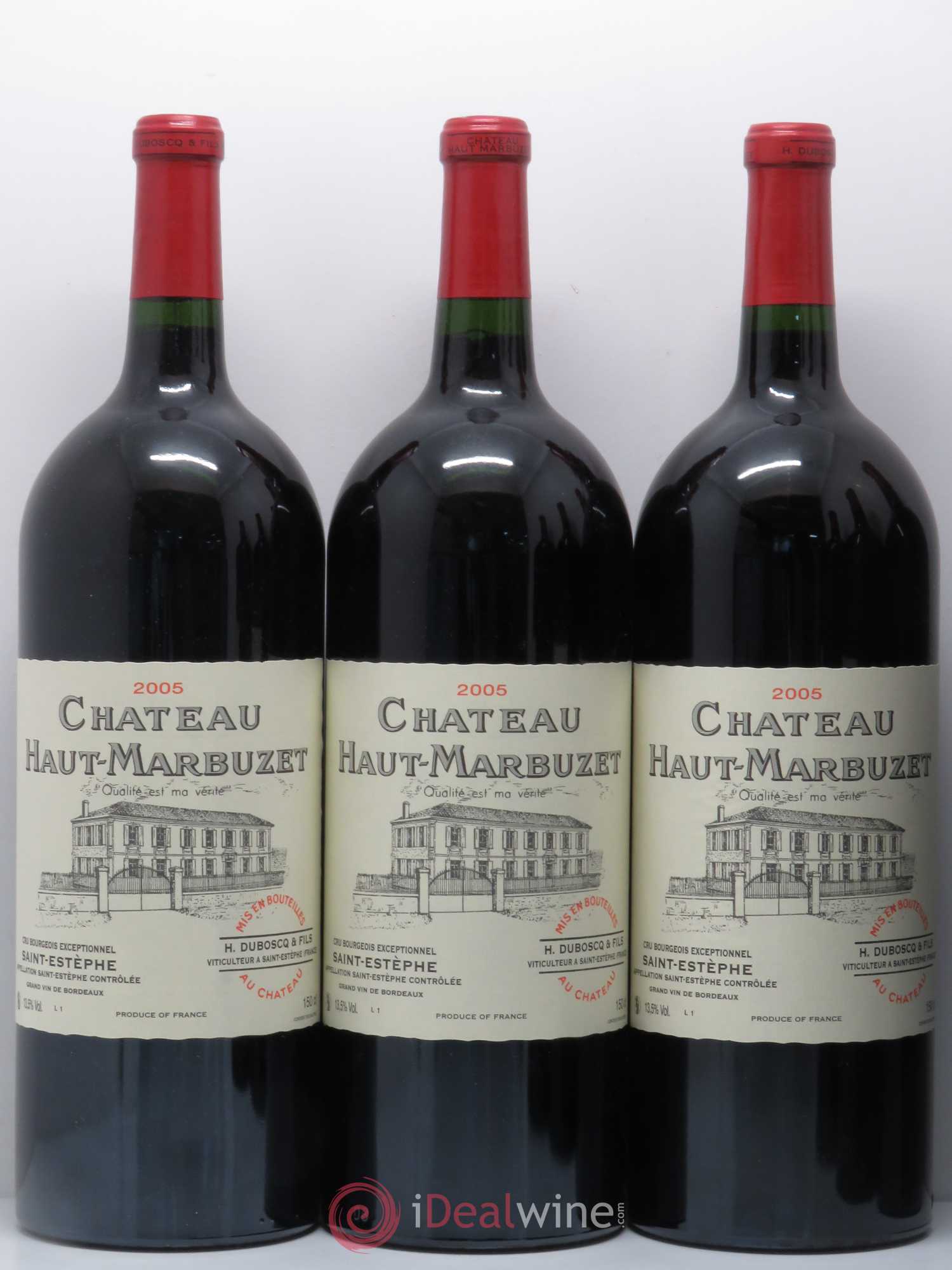 Château Haut Marbuzet 2005 - Lot de 6 magnums - 1