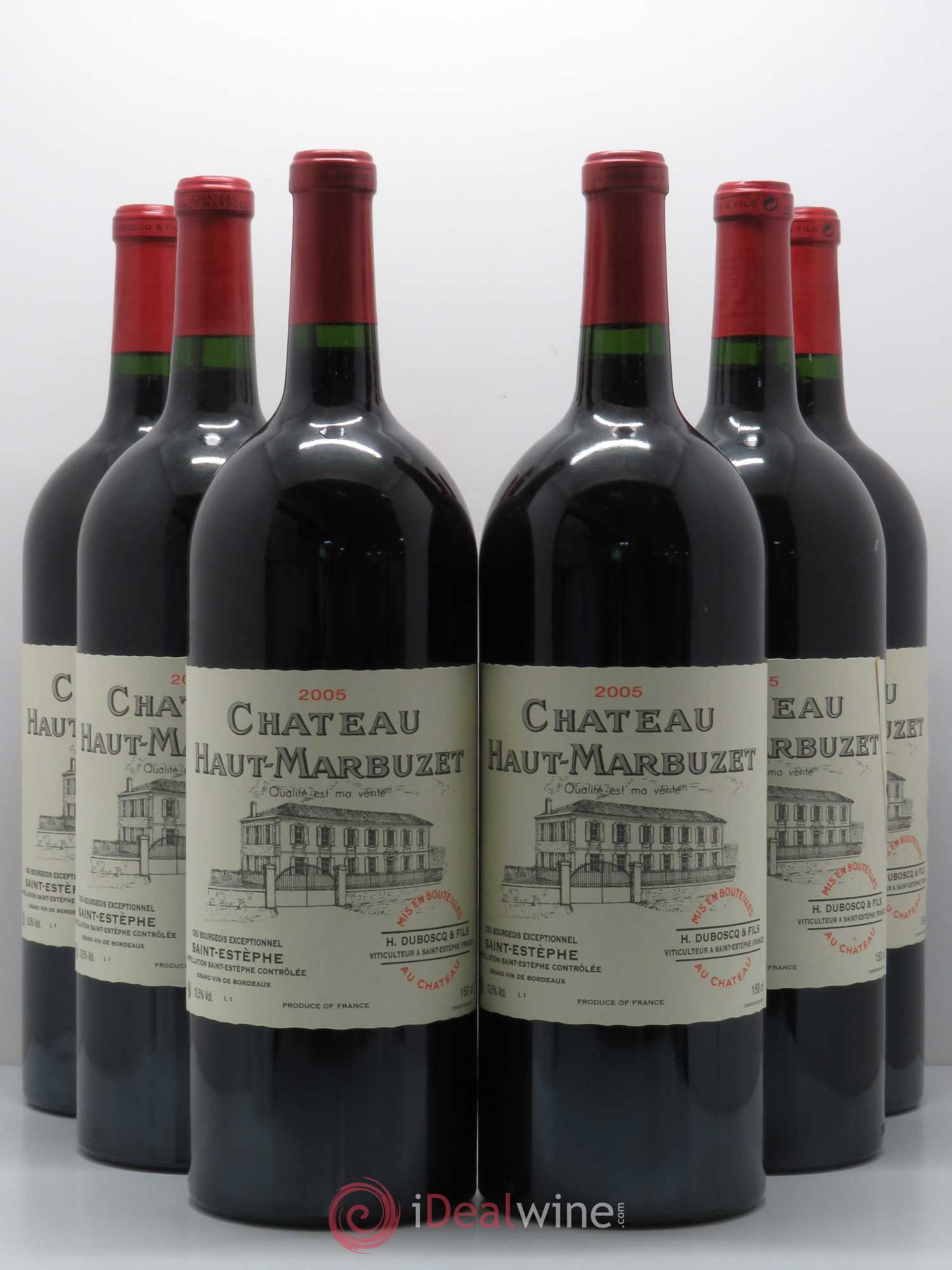 Château Haut Marbuzet 2005 - Lot de 6 magnums - 0